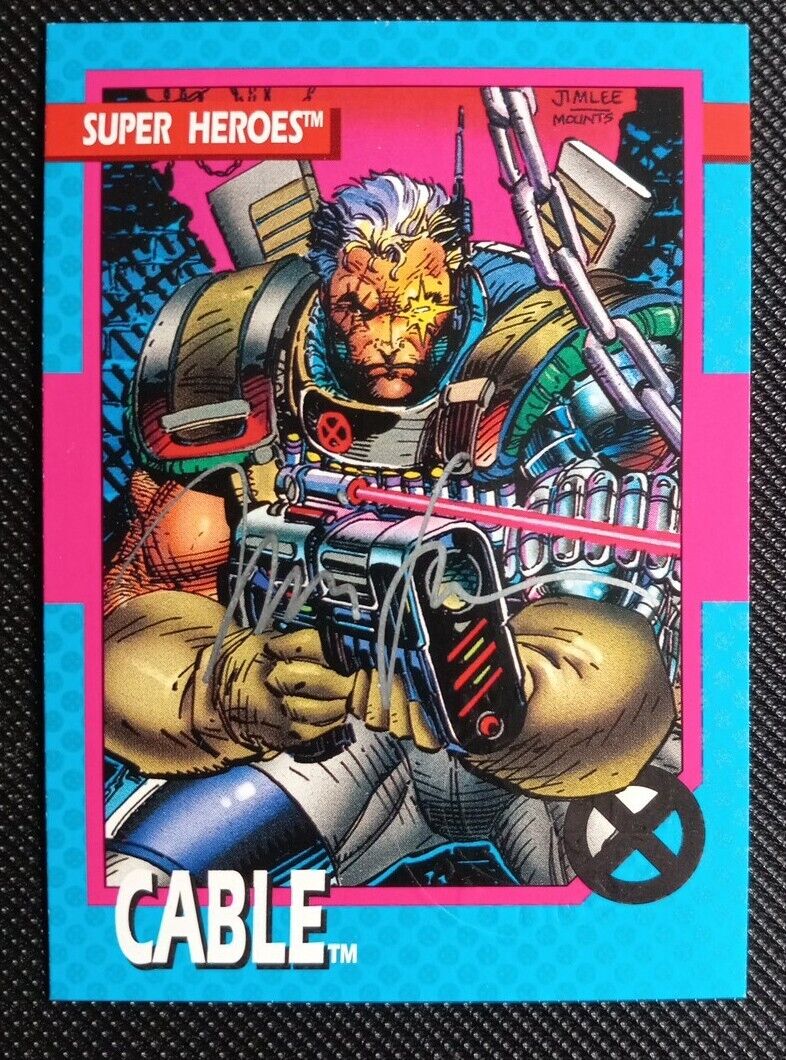 1992 IMPEL X-MEN Series 1 CABLE Jim Lee Autograph Insert Card Embossed RARE