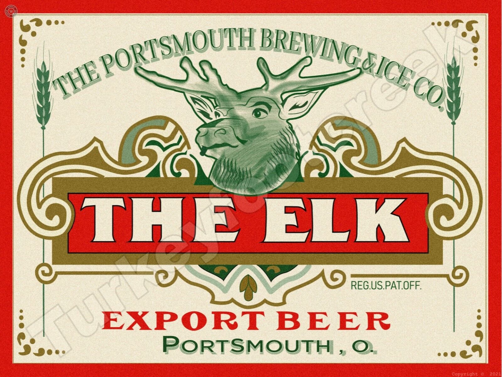 The Elk Export Beer Label 9\