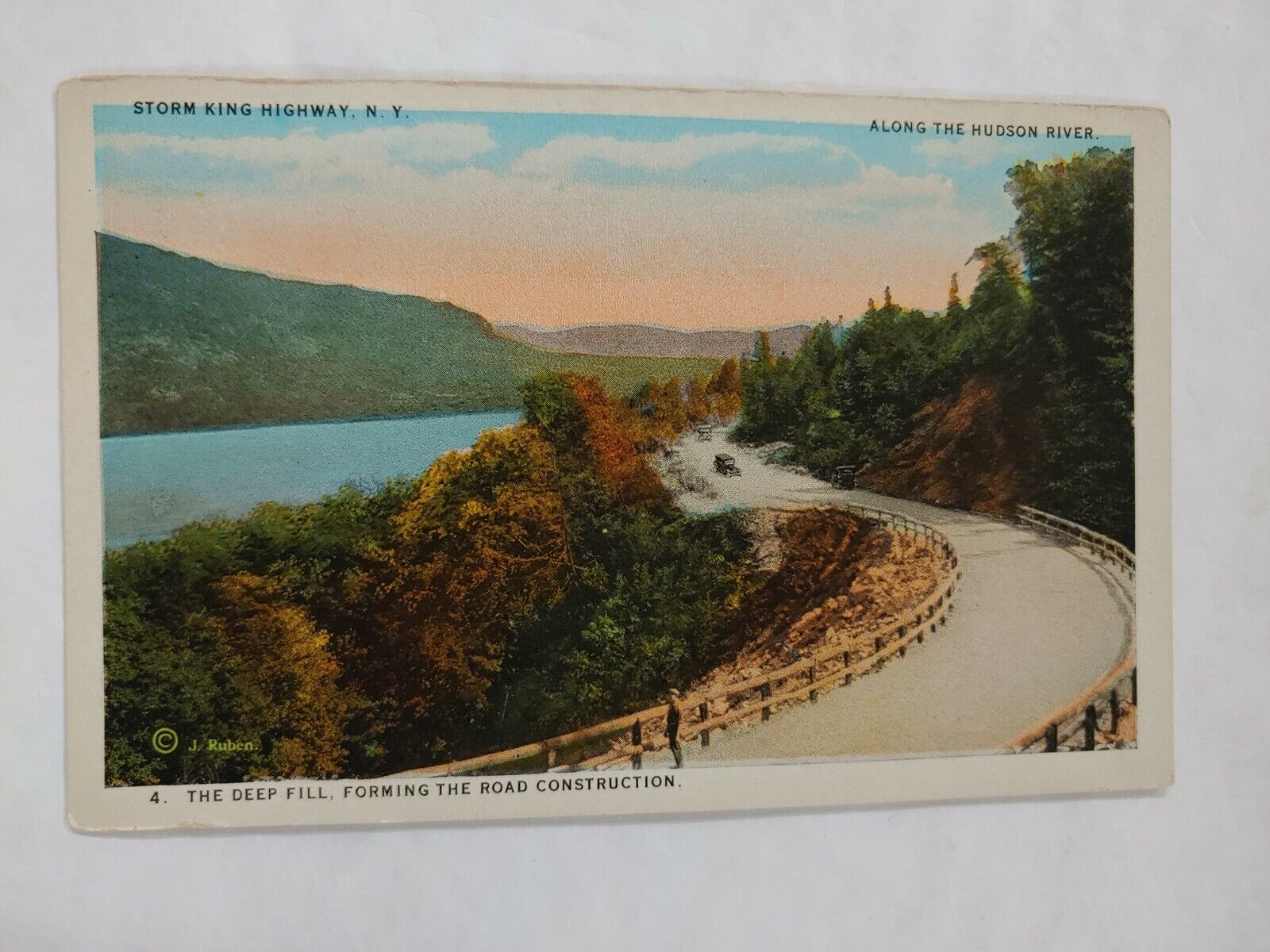 Strom king highway ny  Along the Hudson river postcard P001F