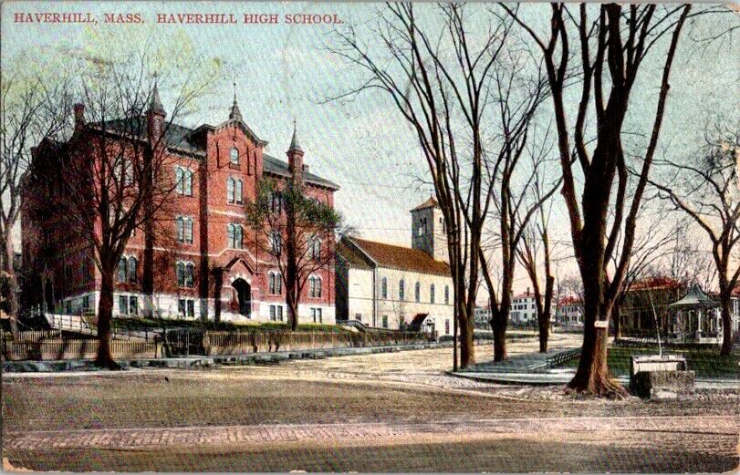 Vintage Postcard Haverhill High School Haverhill MA Massachusetts 1910      M301