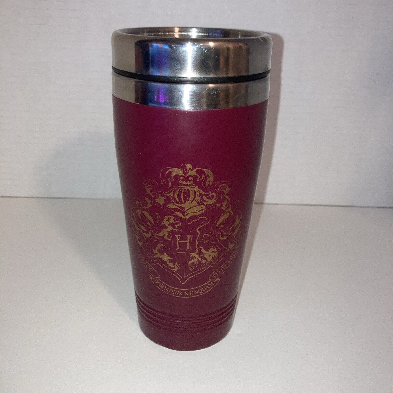 Harry Potter Hogwarts Travel Tumbler Mug 15oz With Sip ￼Lid Hogwarts Logo