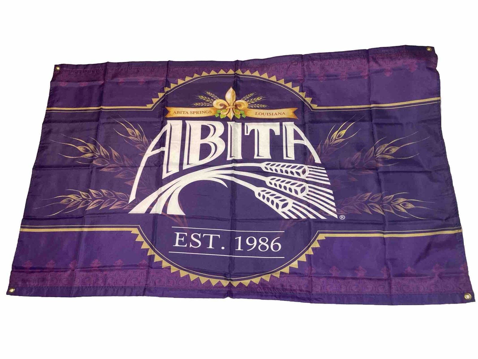 ABITA Springs Beer Louisiana Purple Wall Hanging FlagPurple Haze  • VG‼