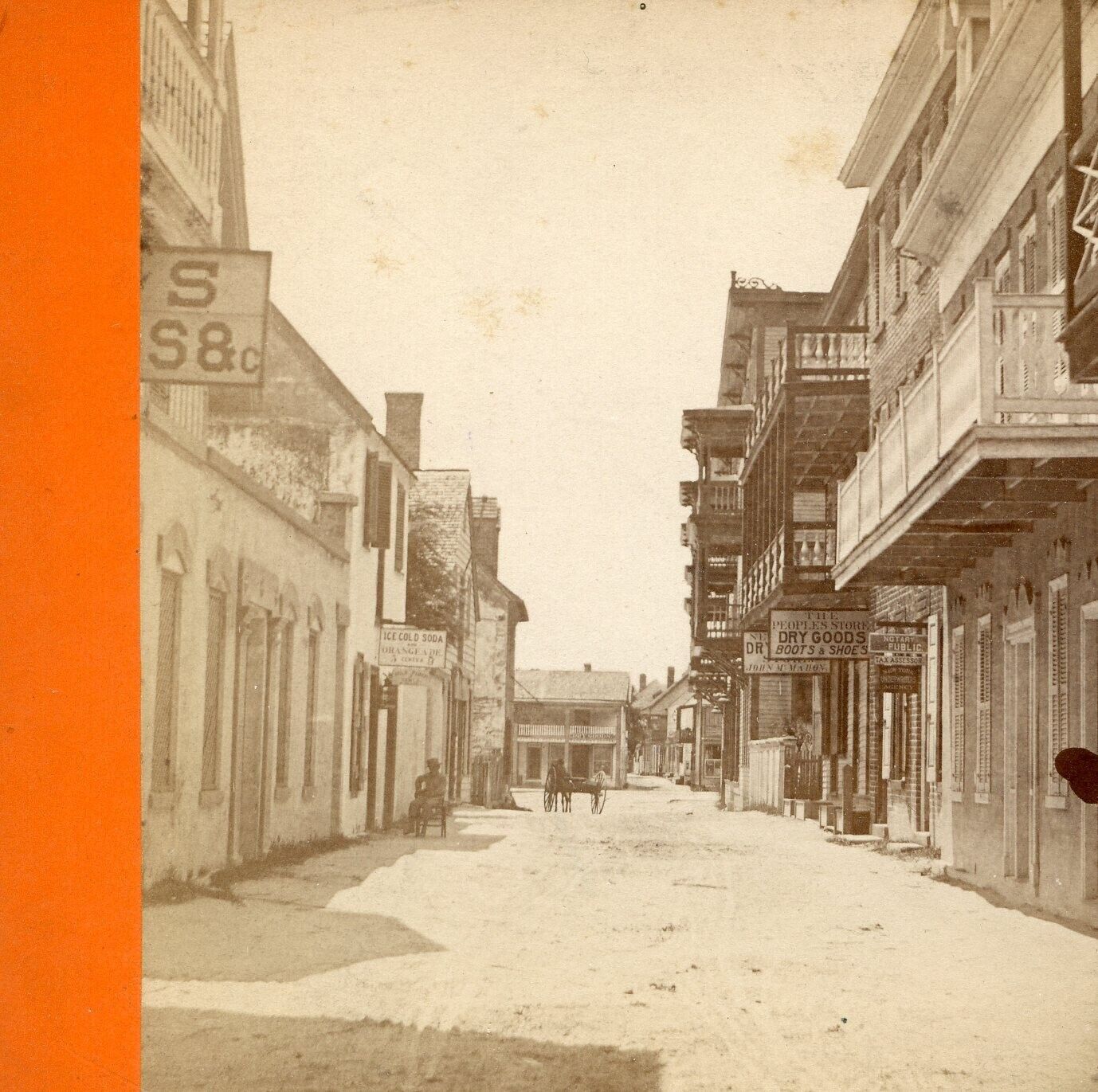St. Augustine FLORIDA: Charlotte St. Business District 1880s C891