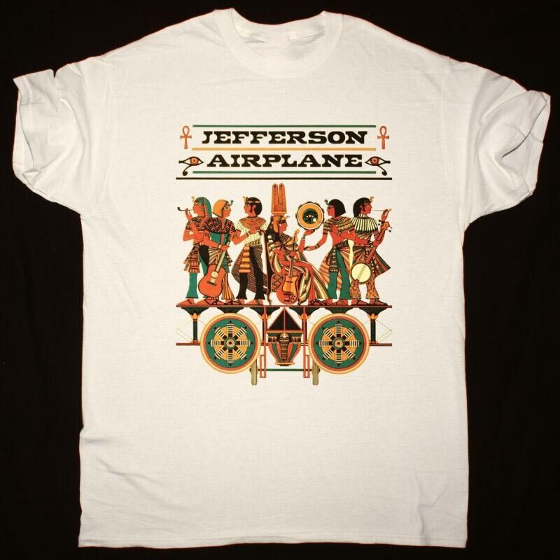 Vtg JEFFERSON AIRPLANE LIVE Cotton White All Size For Men Shirt LL002