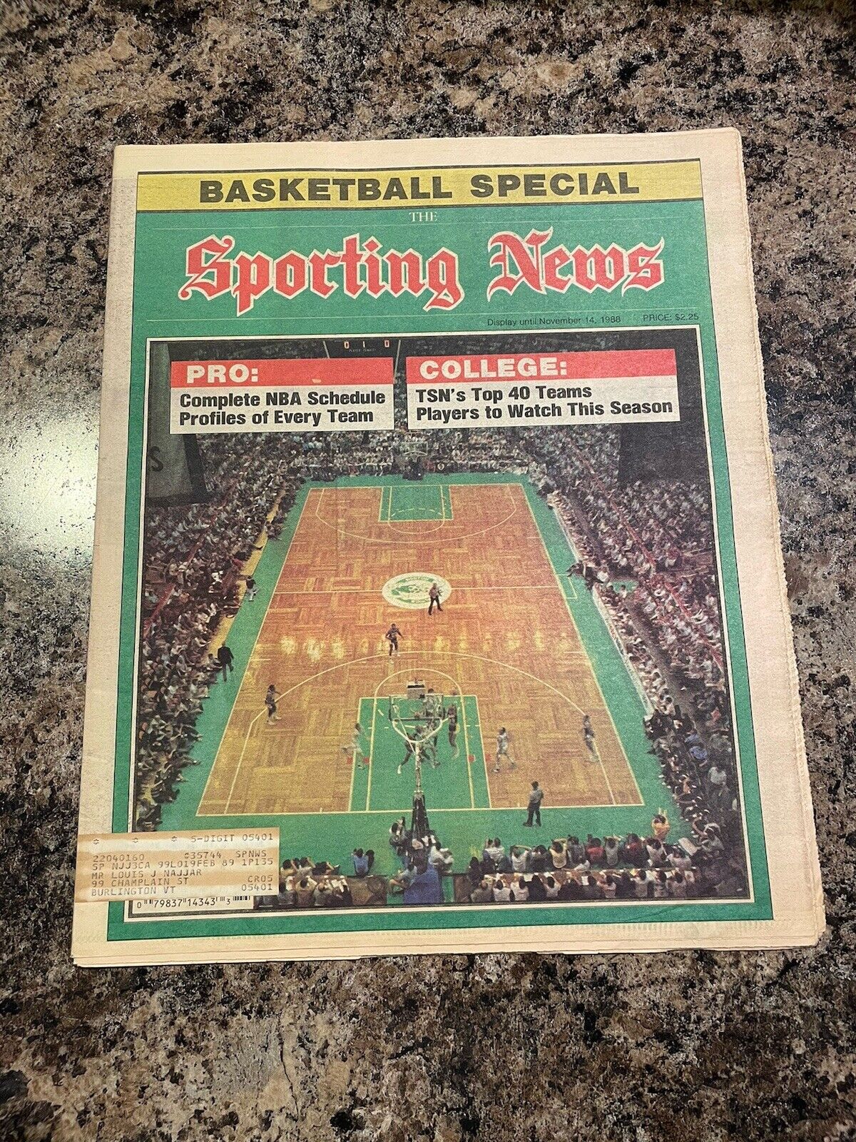 1988 Boston Celtics Basketball Sporting News Newspaper.  Larry Bird
