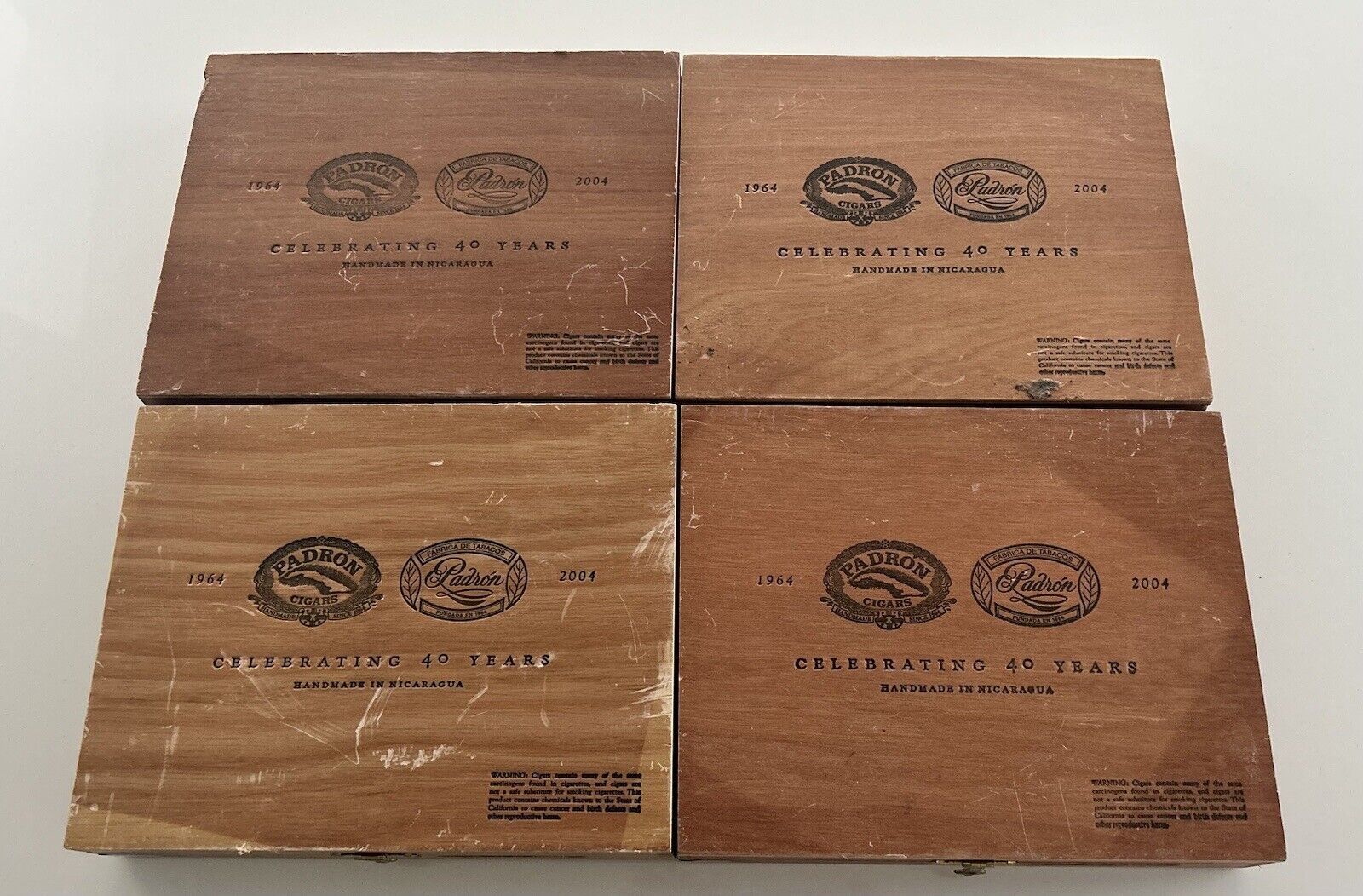  LOT of 4 Padron 1964 - 2004 Padron No. 40 Empty Cigar Box 9.25\