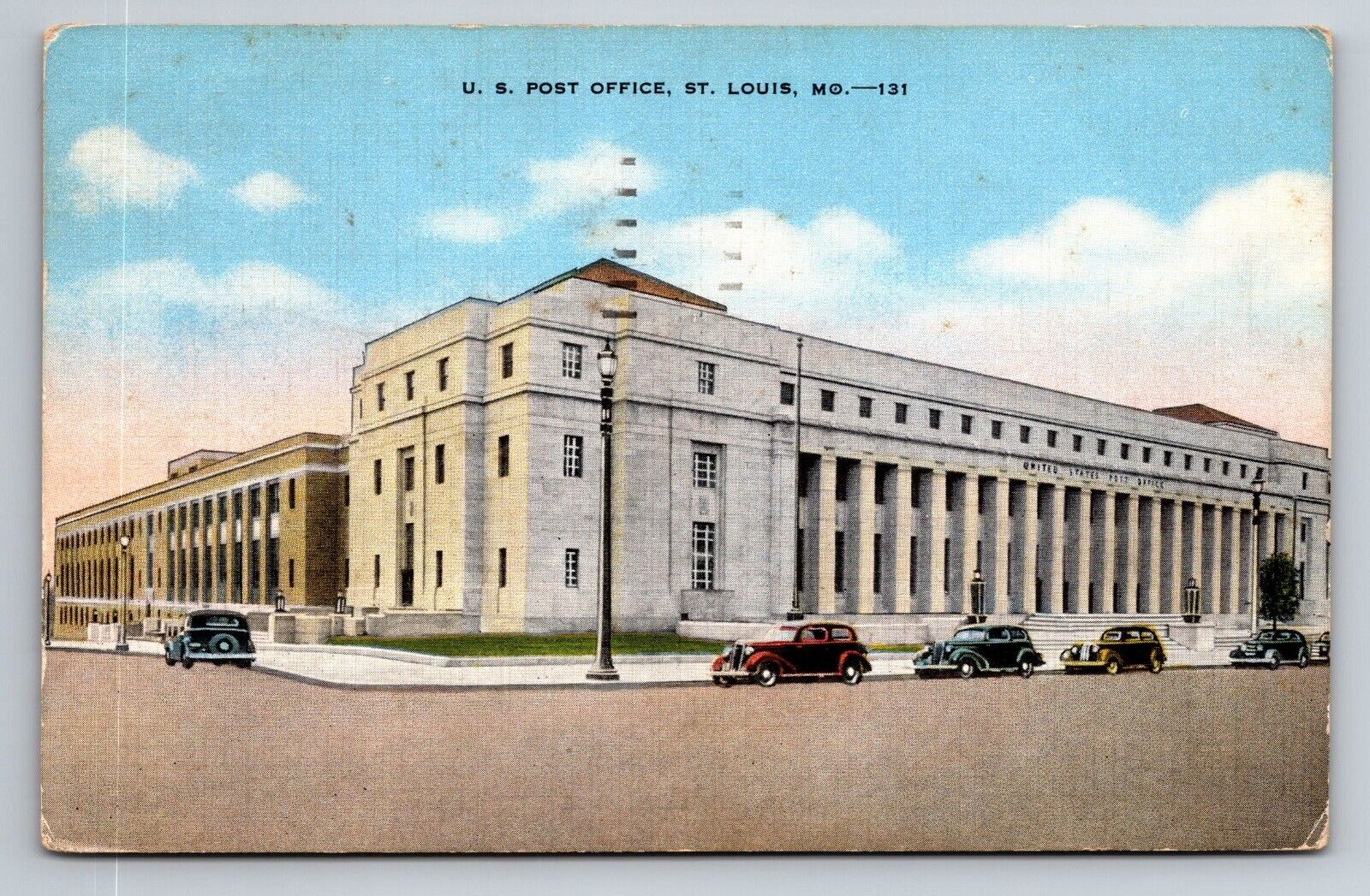 U.S. Post Office St. Louis Missouri Vintage Posted 1945 Linen Postcard
