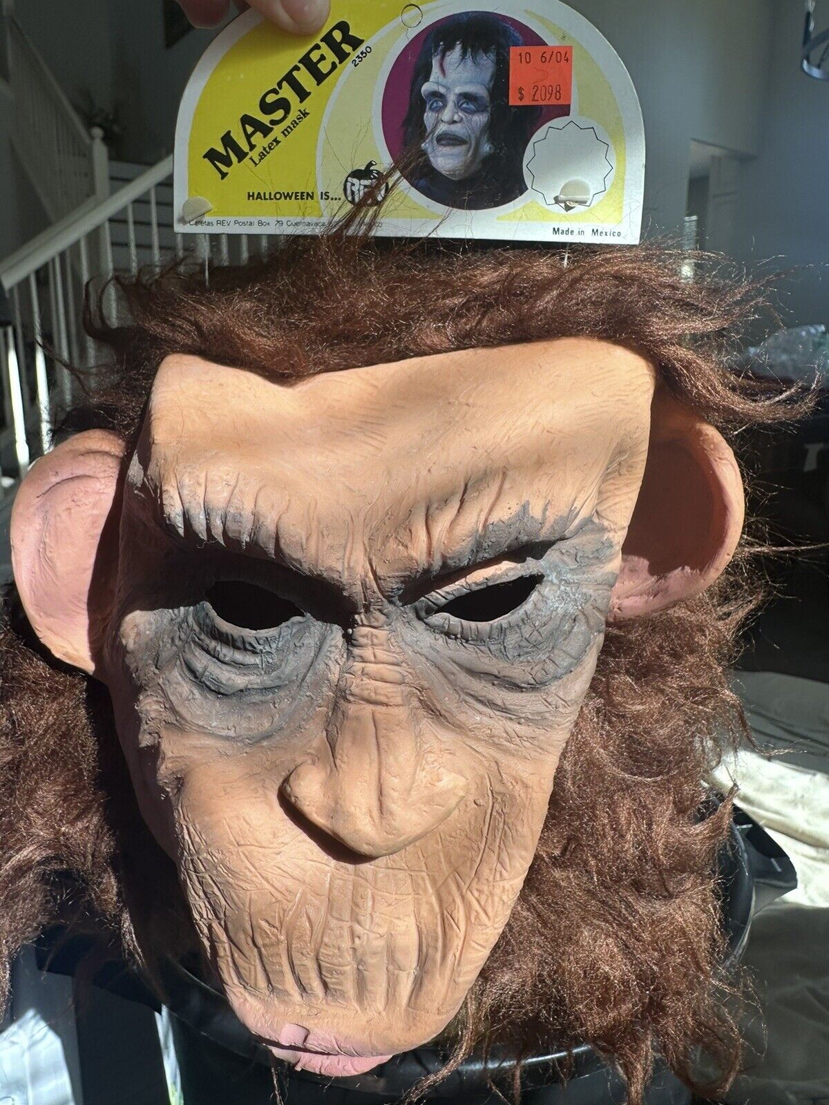 Vintage 2004  Master Latex Mask Ape With Hair
