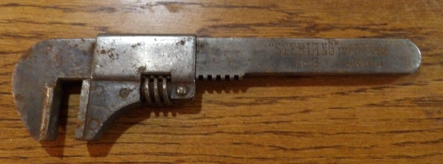 Vintage Sterling # 3 Adjustable Wrench