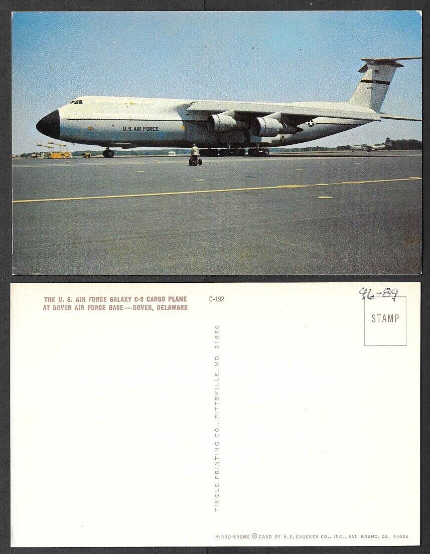 Old Aviation Postcard - Galaxy C-5 Cargo Plane