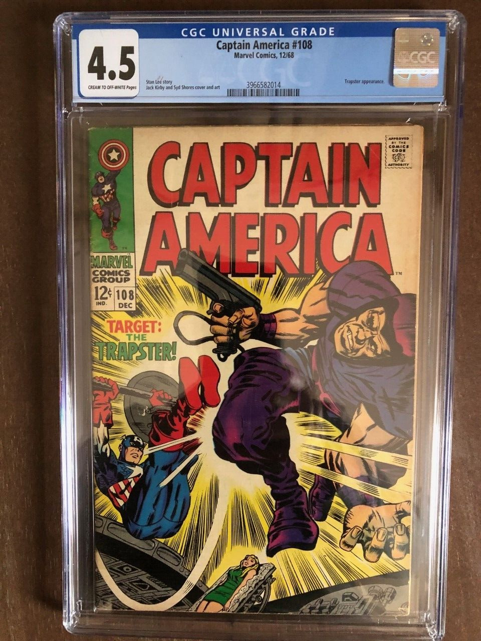 Captain America #108, December 1968, Marvel Comics, CGC Grade 4.5 VG+