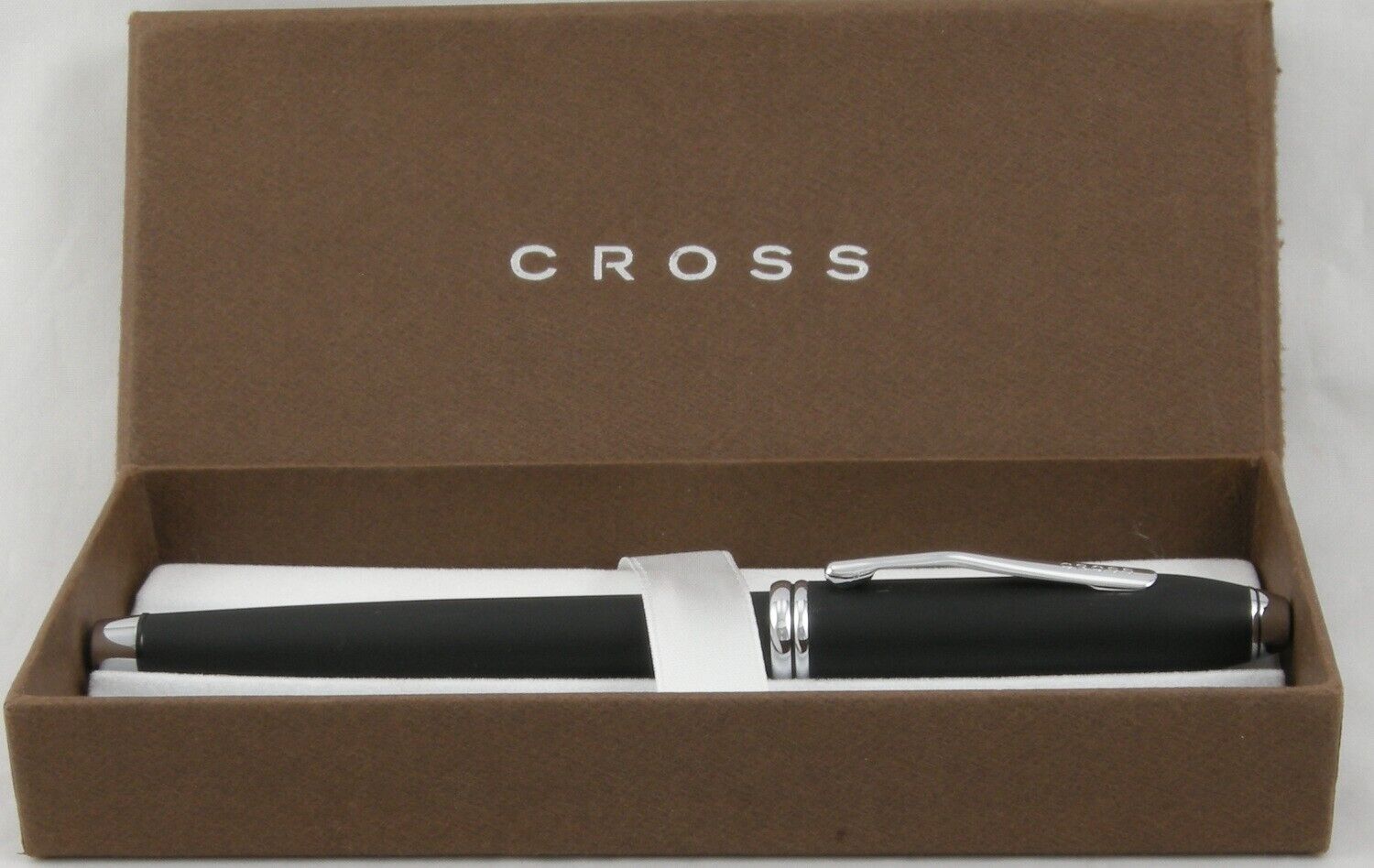 Cross Townsend Matte Black & Chrome Rollerball Pen In Box