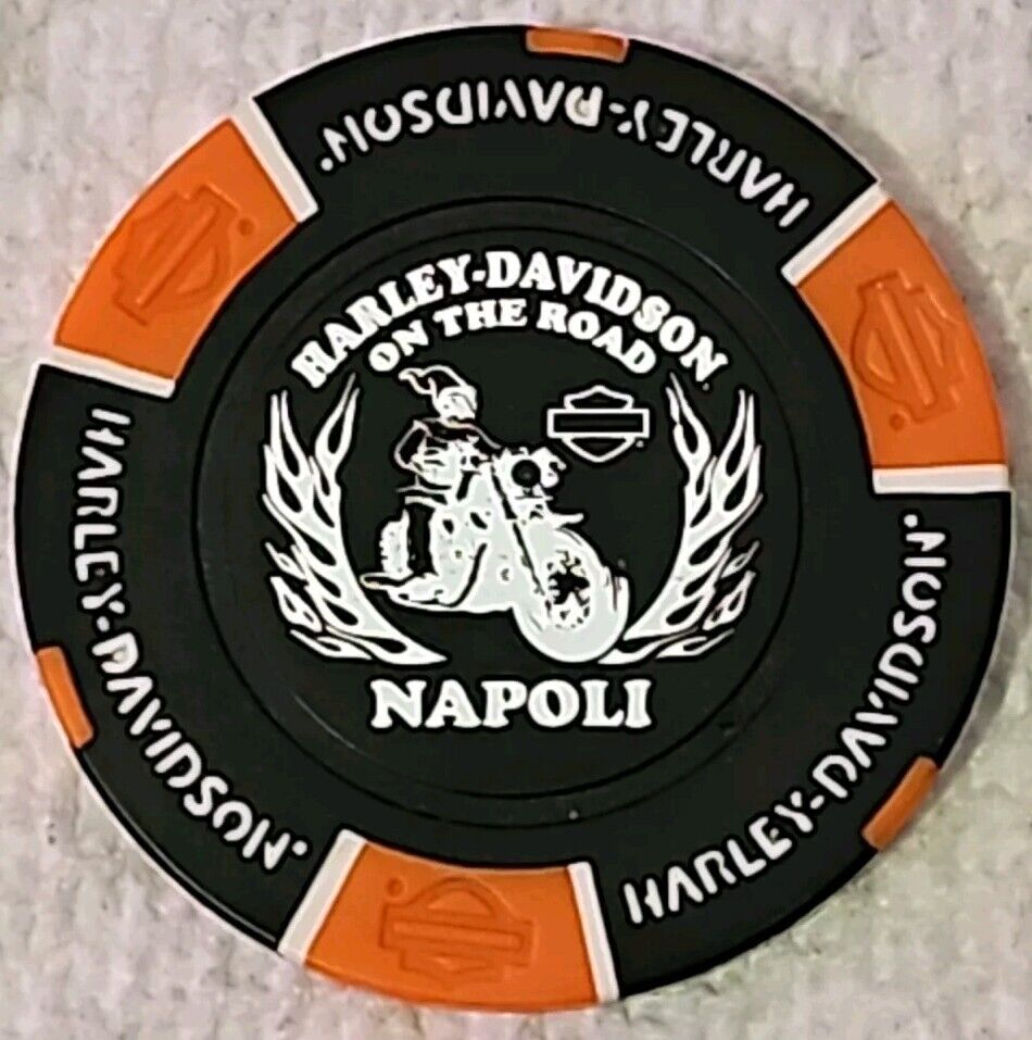 Harley Davidson Poker Chip Super Unique Chip Napoli HD Italy NEW