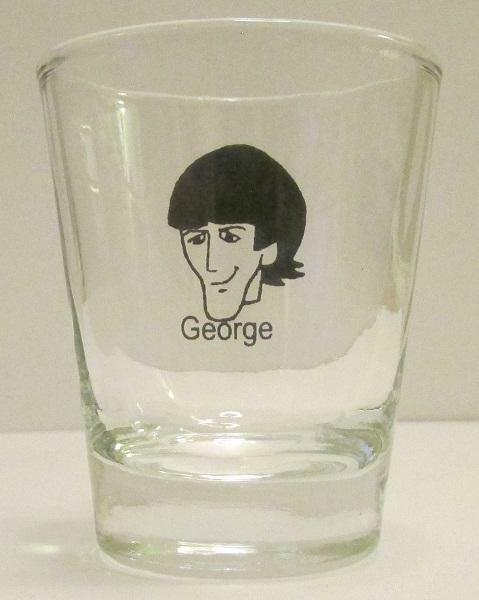The Beatles George Harrison Cartoon 1 1/2 oz Shot Glass