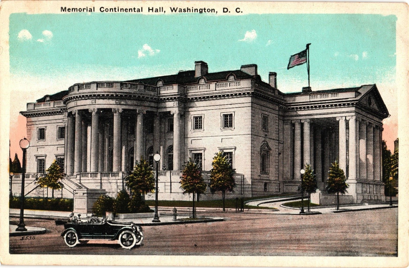 WASHINGTON DC Memorial Continental Hall Vintage Postcard