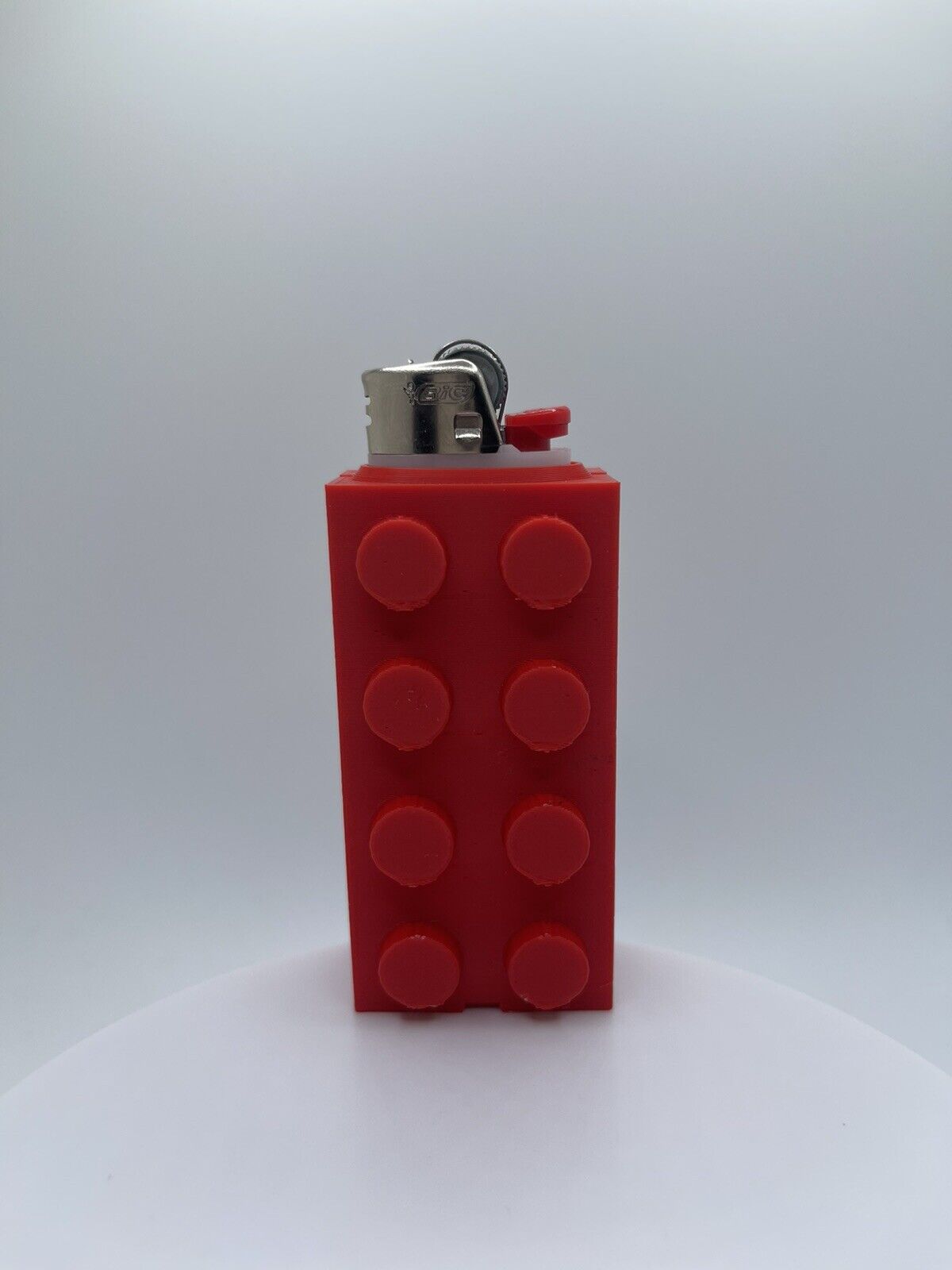 Red Lego Brick Bic Lighter Cover Sleeve Case Holder