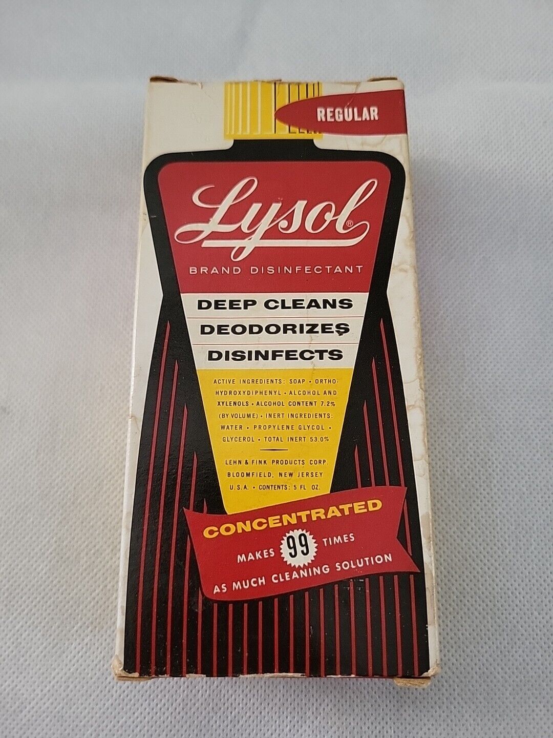 VTG 1950\'s LYSOL Brown Bottle 5 oz - Cleaner Disinfectant - AirBnB Office Decor