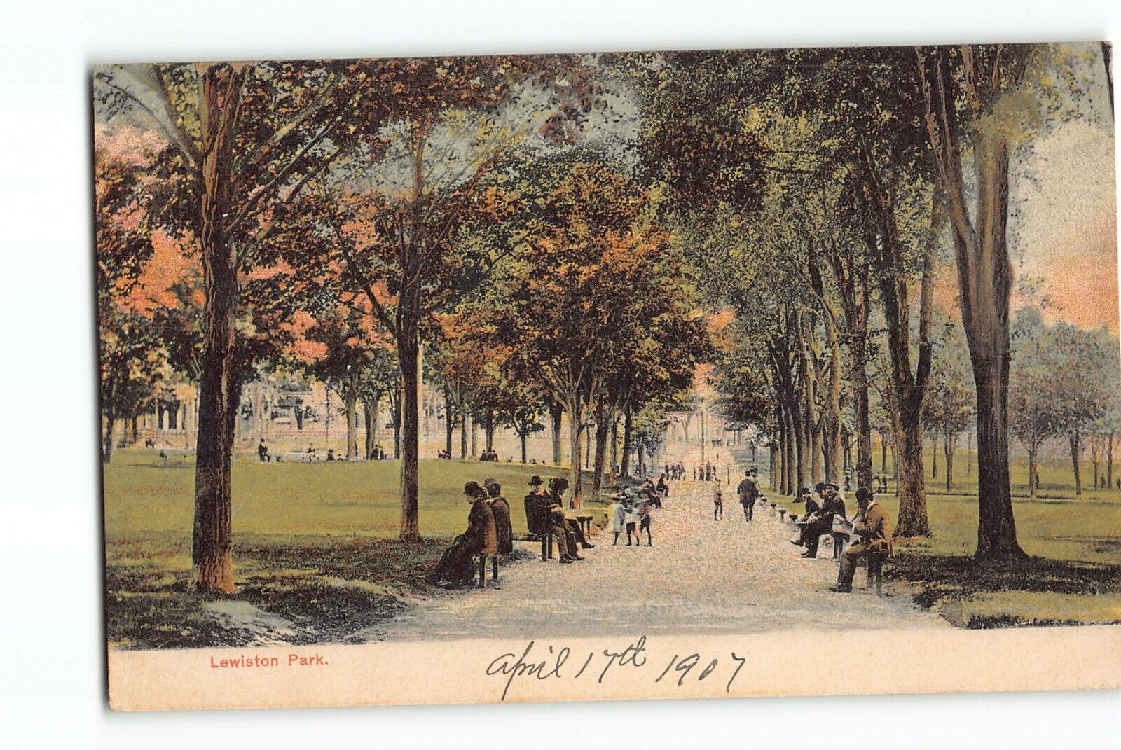 Vintage 1907 Postcard Lewiston Maine Lewiston Park