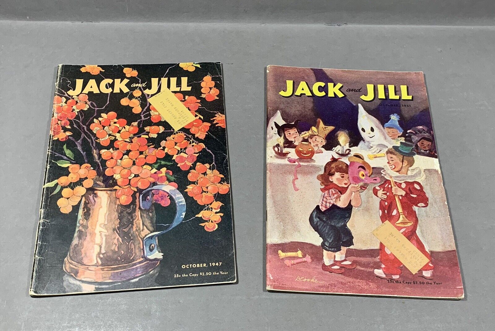 JACK and JILL Children’s Magazine HALLOWEEN October 1947 Pumpkin Vintage 1951