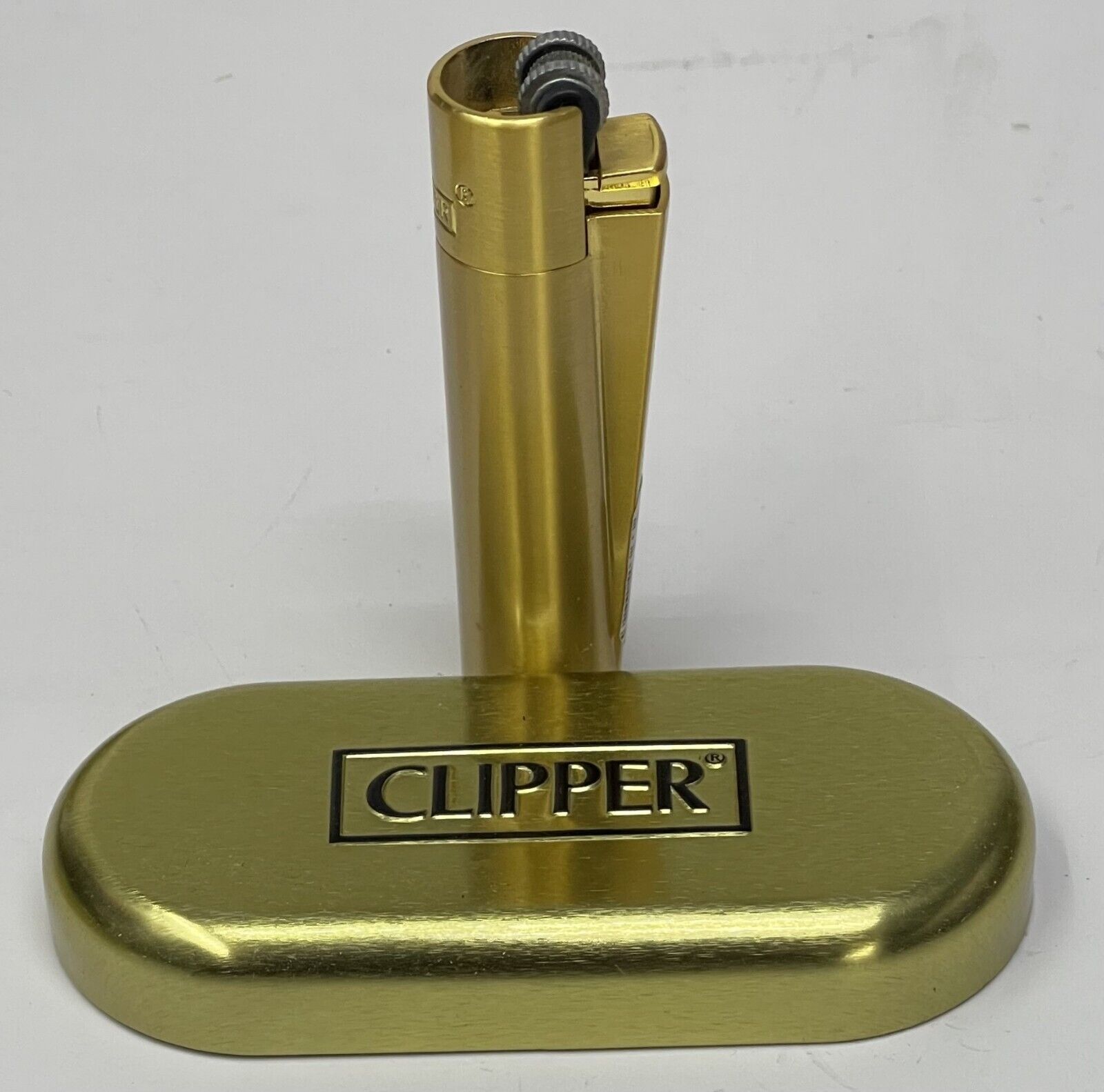 1x Full Size Refillable (GOLD) Metal Clipper Lighter W/ Gift Box *Free Shipping*