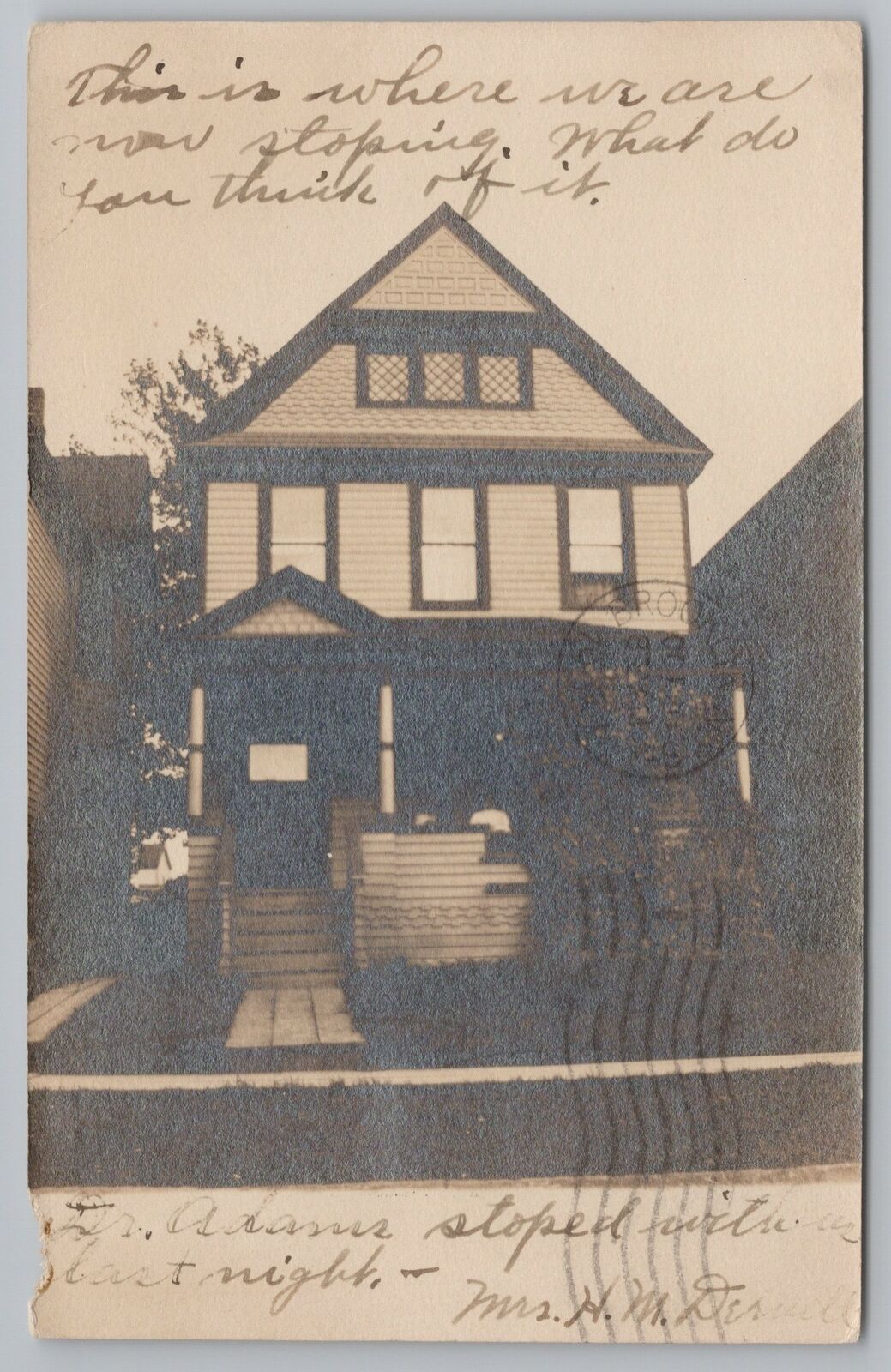 Buffalo New York~Tudor Stick House~Where We Are Staying Now~Dr Adams~1905 RPPC