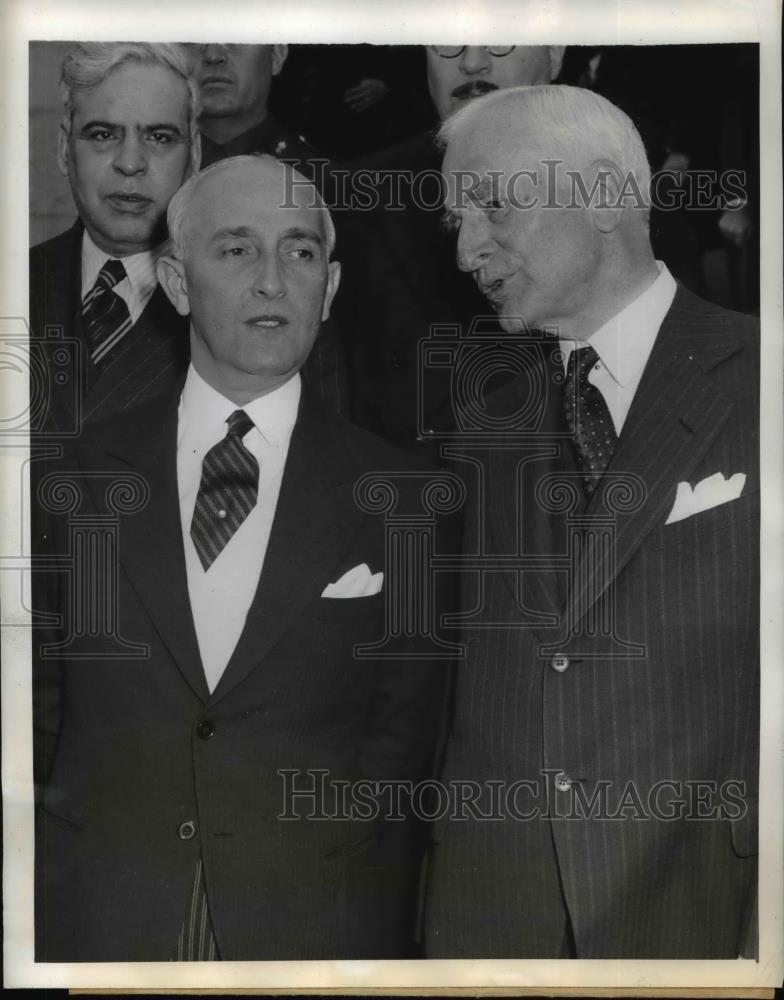 1942 Press Photo Peru Pres. Manuel Prado with State secretary Cordell Hull