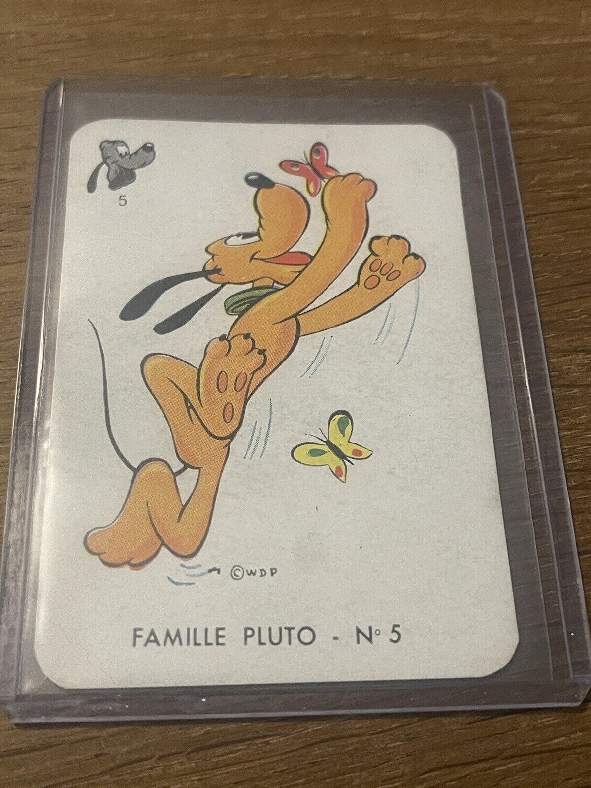 Vintage Rare French Disney 🎥 Card Game Pluto Playing Card RARE