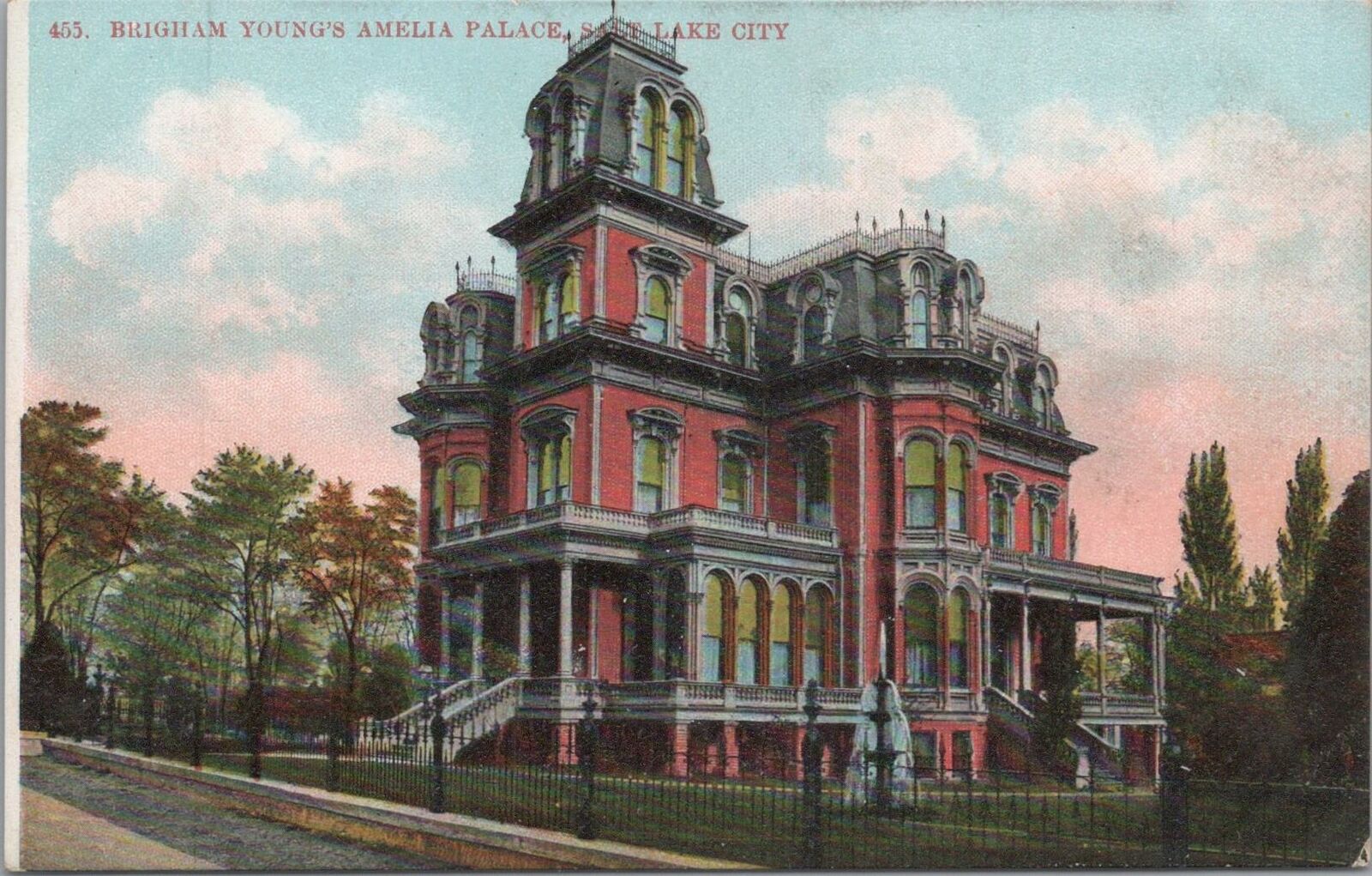 Postcard Brigham Young\'s Amelia Palace Salt Lake City Utah UT 