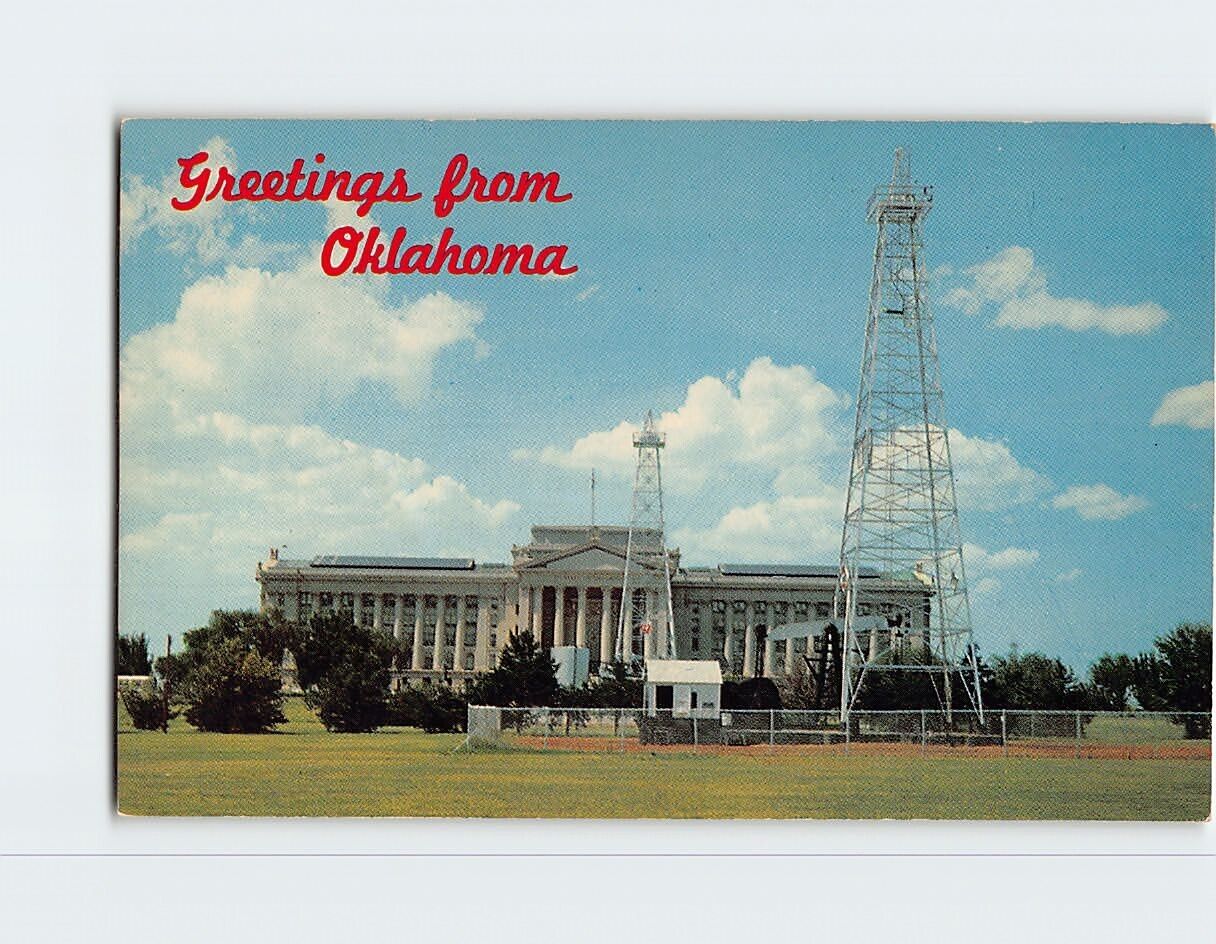 Postcard Greetings From Oklahoma State Capitol Oklahoma City Oklahoma USA