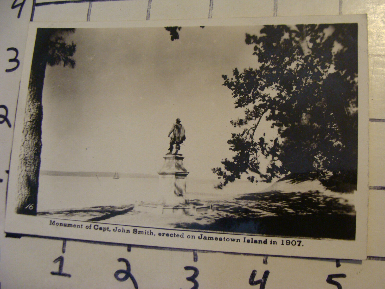  Unused Postcard: Jamestown, Monument of CAPT. JOHN SMITH real photo