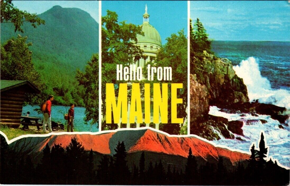 Mt Katahdin Maine Postcard Unposted No Writing Augusta 1970s