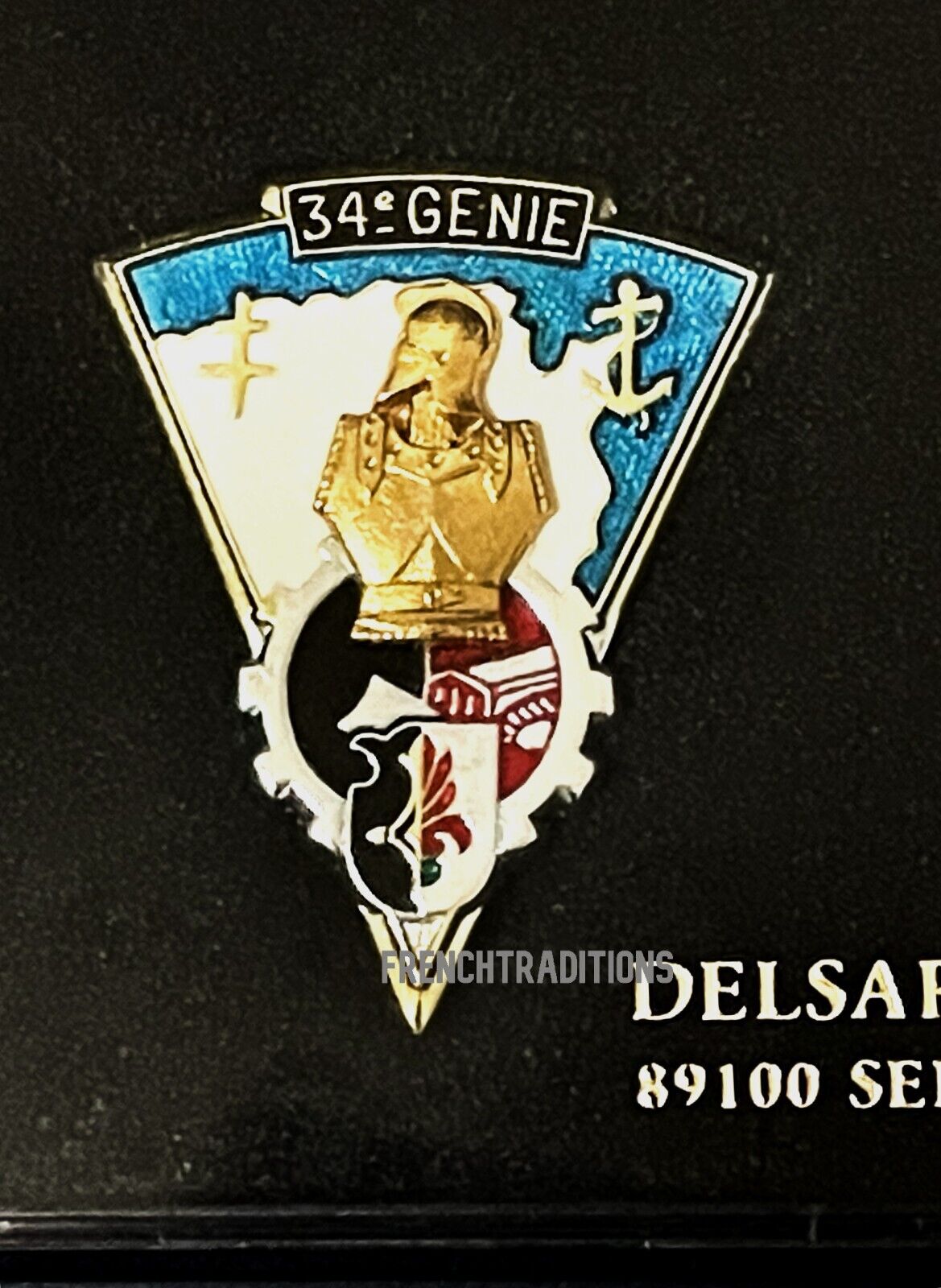 French Foreign Legion Badge 34e Regiment Du Genie Sealed in original box