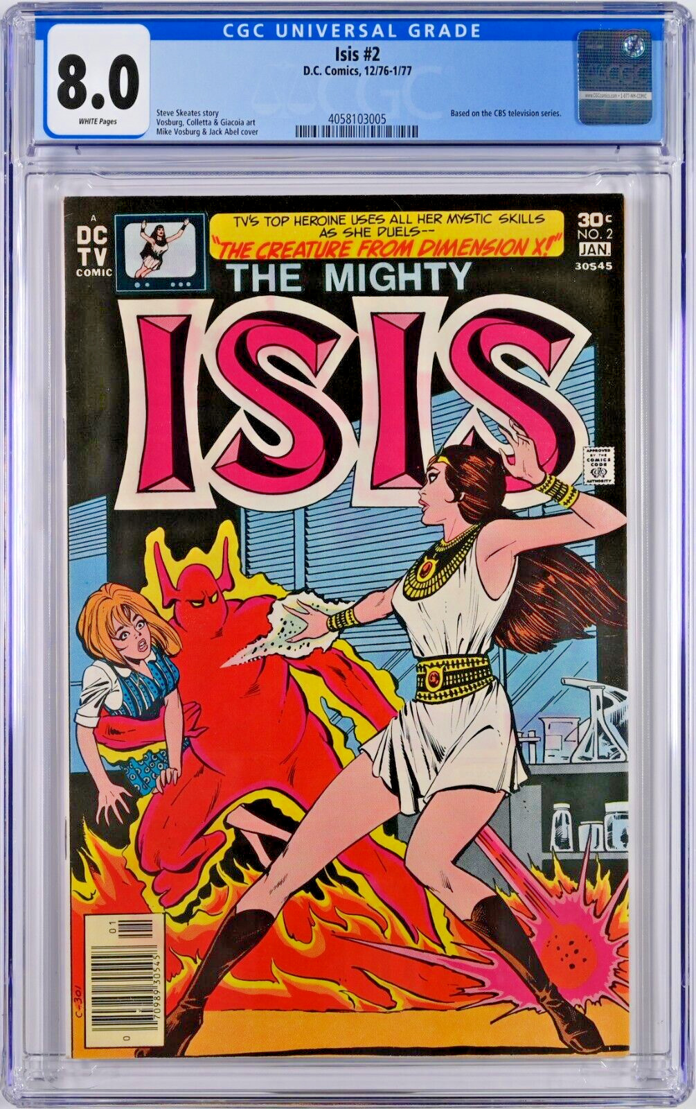 Isis #2 CGC 8.0 (Jan 1977, DC) CBS TV Series, Mike Vosburg & Jack Abel Cover