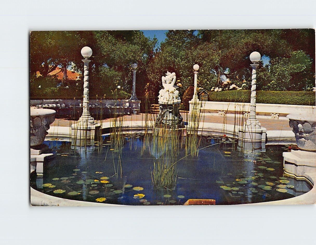 Postcard Fish Pool Hearst Castle San Simeon California USA