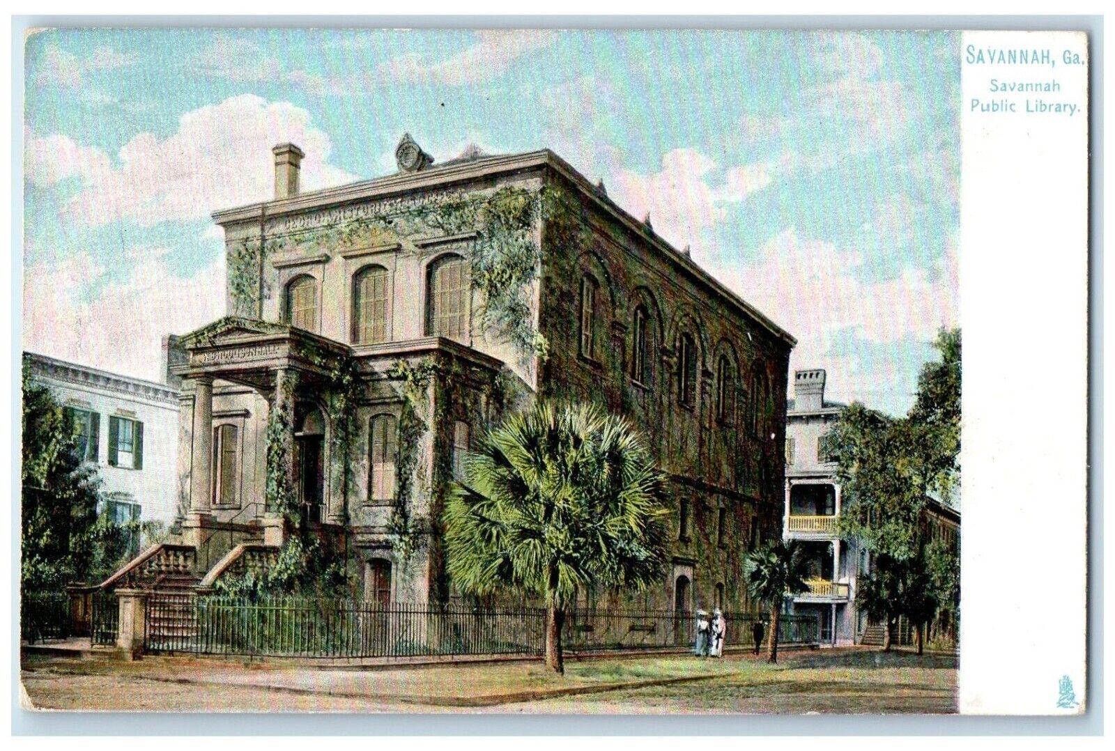 c1910's Savannah Public Library Building Savannah Georgia Tuck's Postcard