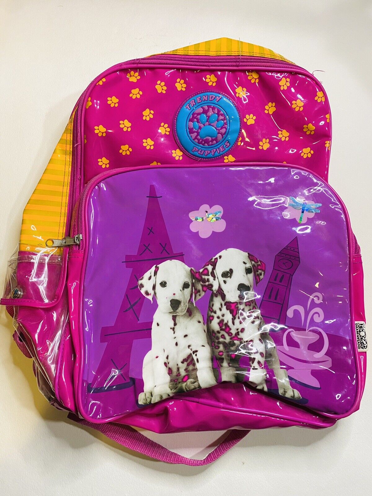 Disney’s 102 Dalmatians Live Action Pink Trendy Puppies Paw Prints Backpack 