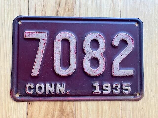1935 Connecticut License Plate