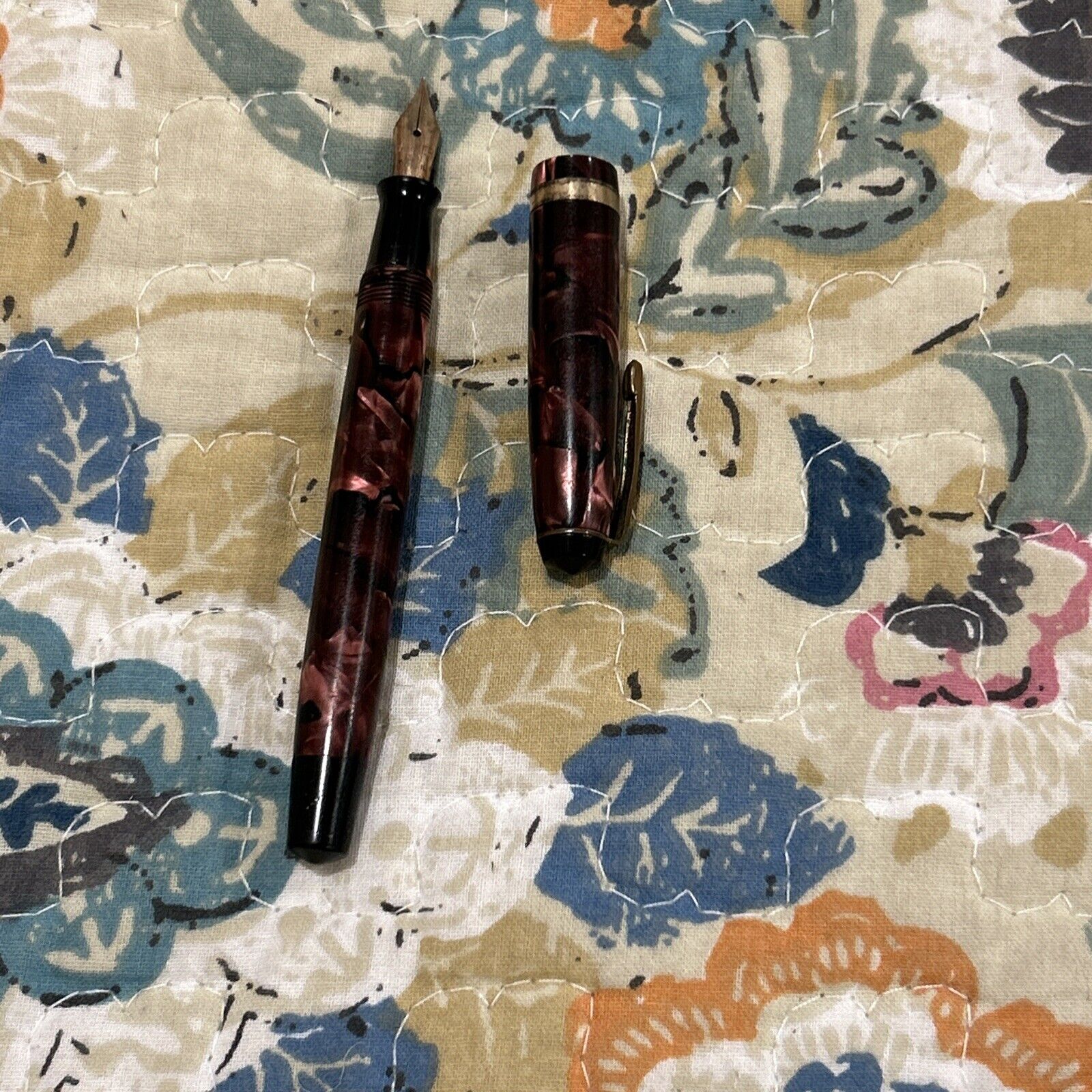Vintage Parker Challenger Fountain Pen Red Pearl 1937