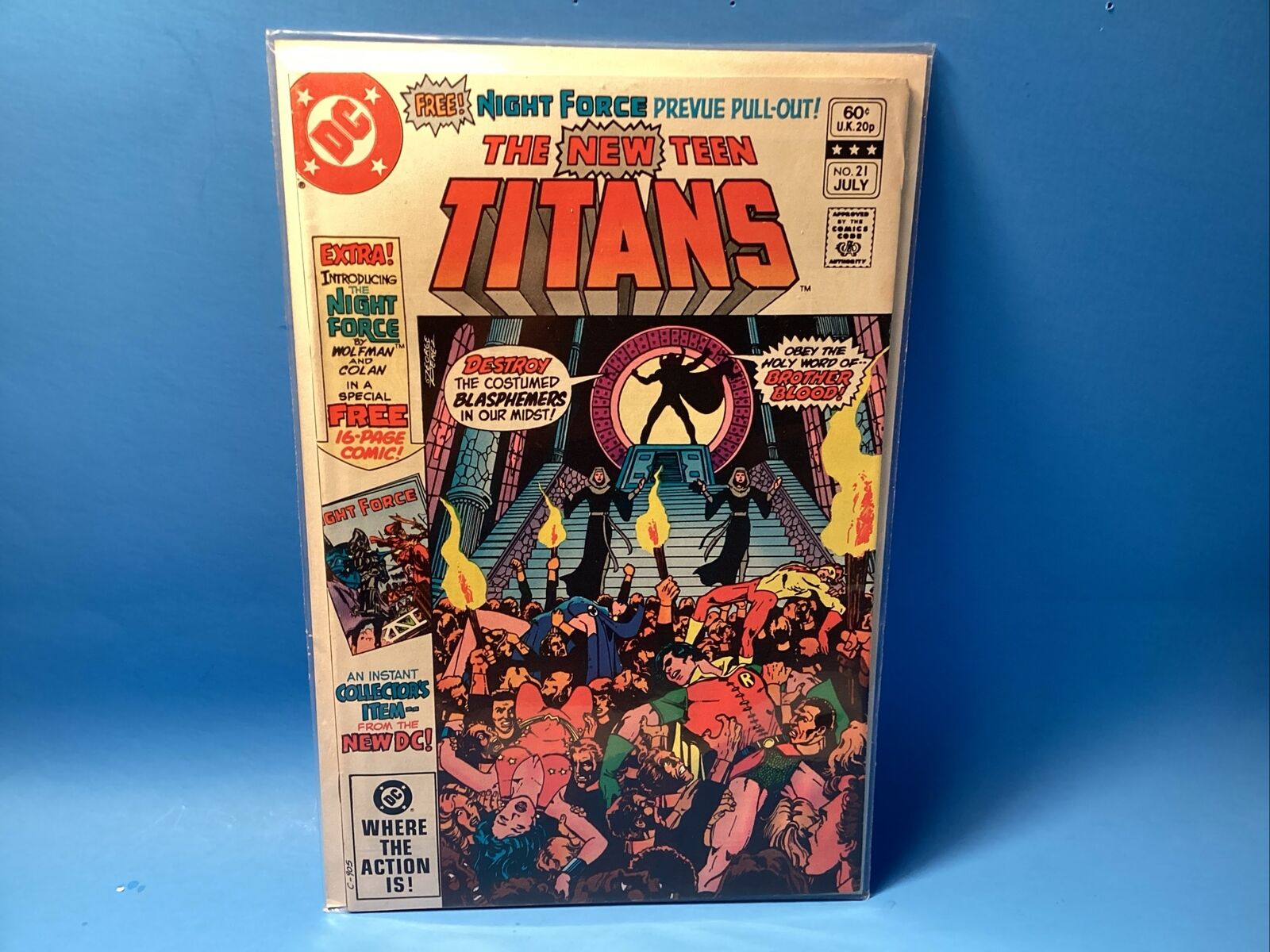 The New Teen Titans #21 (1982) Vintage Key Comic 1st Appearance of Brother Blood