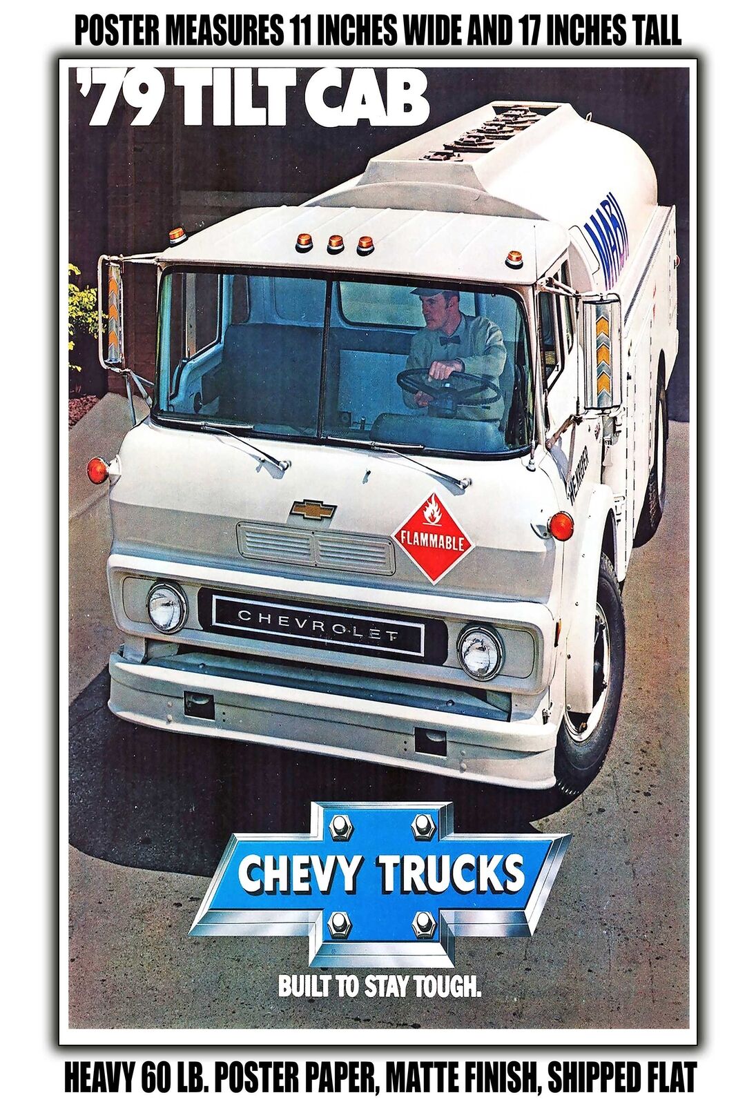 11x17 POSTER - 1979 Chevy Tilt Cab W70 Trucks