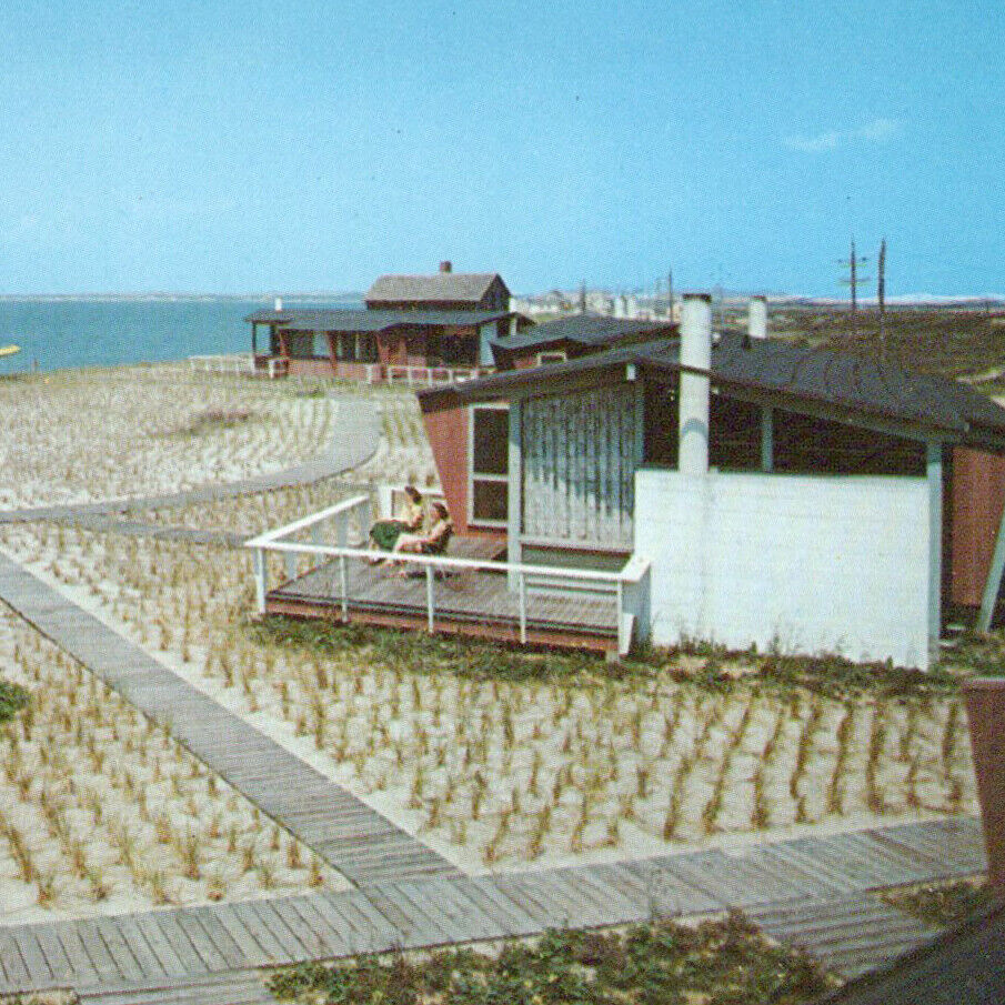 Vintage 1950s Horizons North Truro Duplex Vacation Apartments Cape Code Postcard