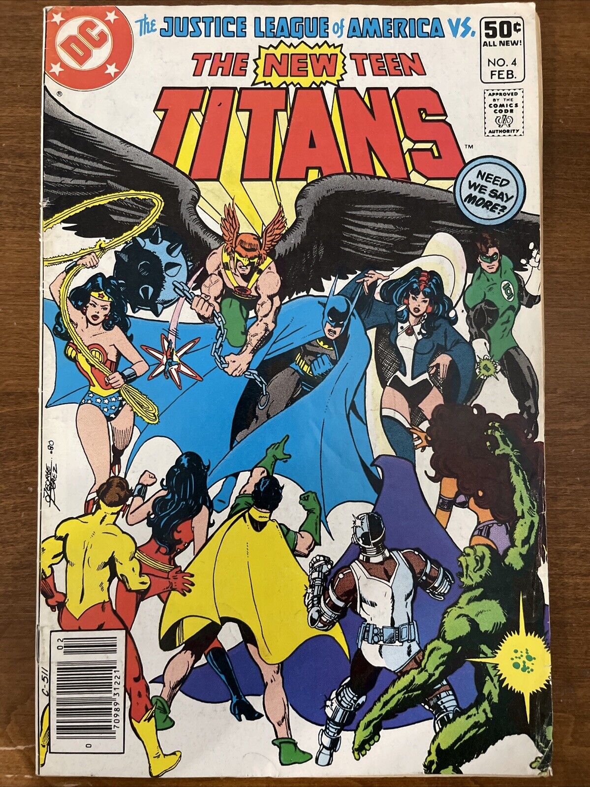 NEW TEEN TITANS #4 vs The Justice League of America DC Comics 1981