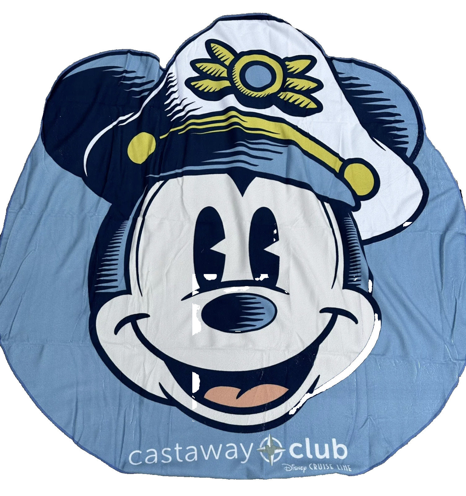NEW Disney Cruise Line Castaway Club Captain Mickey Beach Towel - 