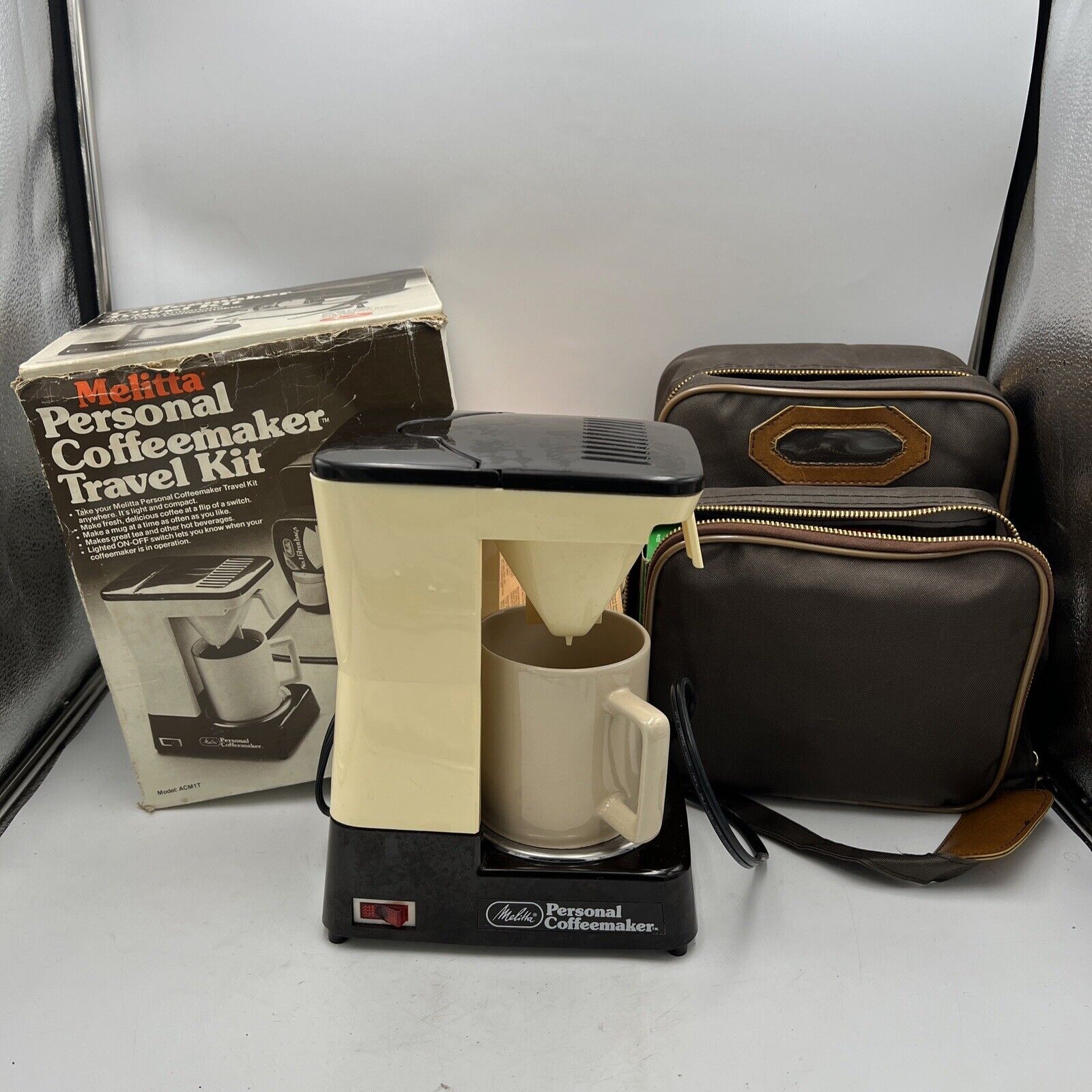 Vintage Melitta Personal Coffeemaker Complete Package With Box ACM1T