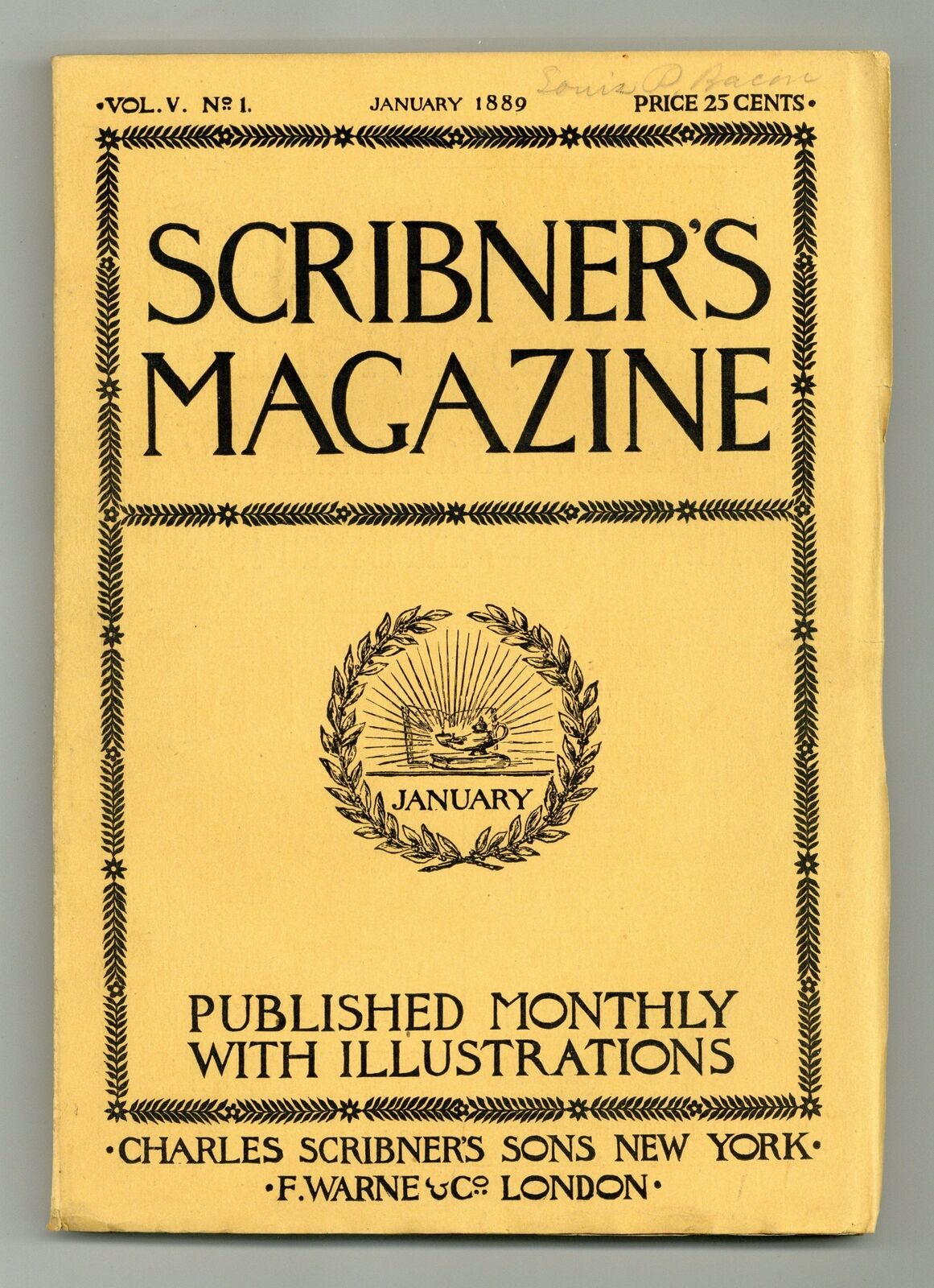 Scribner's Magazine Jan 1889 Vol. 5 #1 VG/FN 5.0