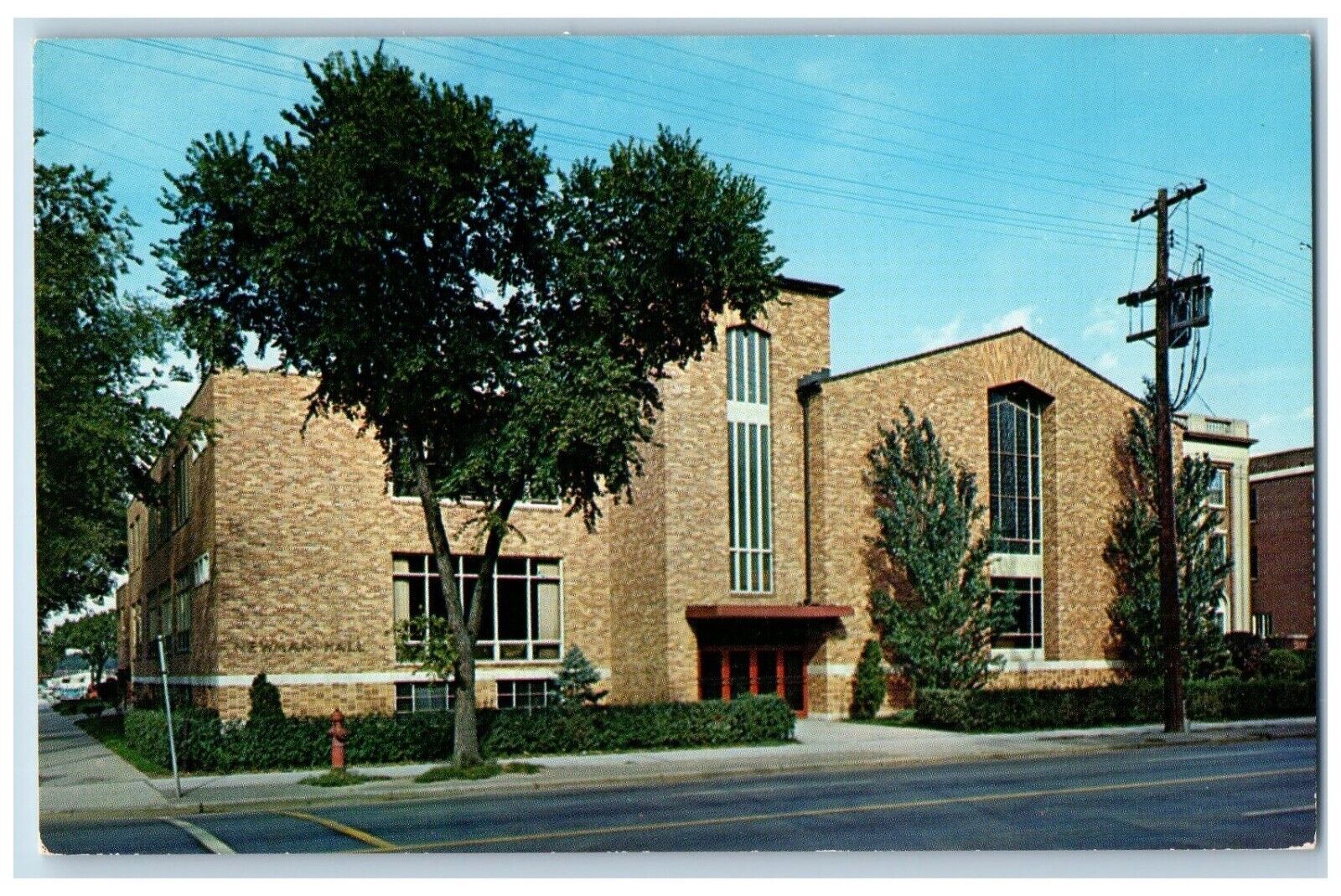 Minneapolis Minnesota Postcard Catholic Student Center University Avenue c1960