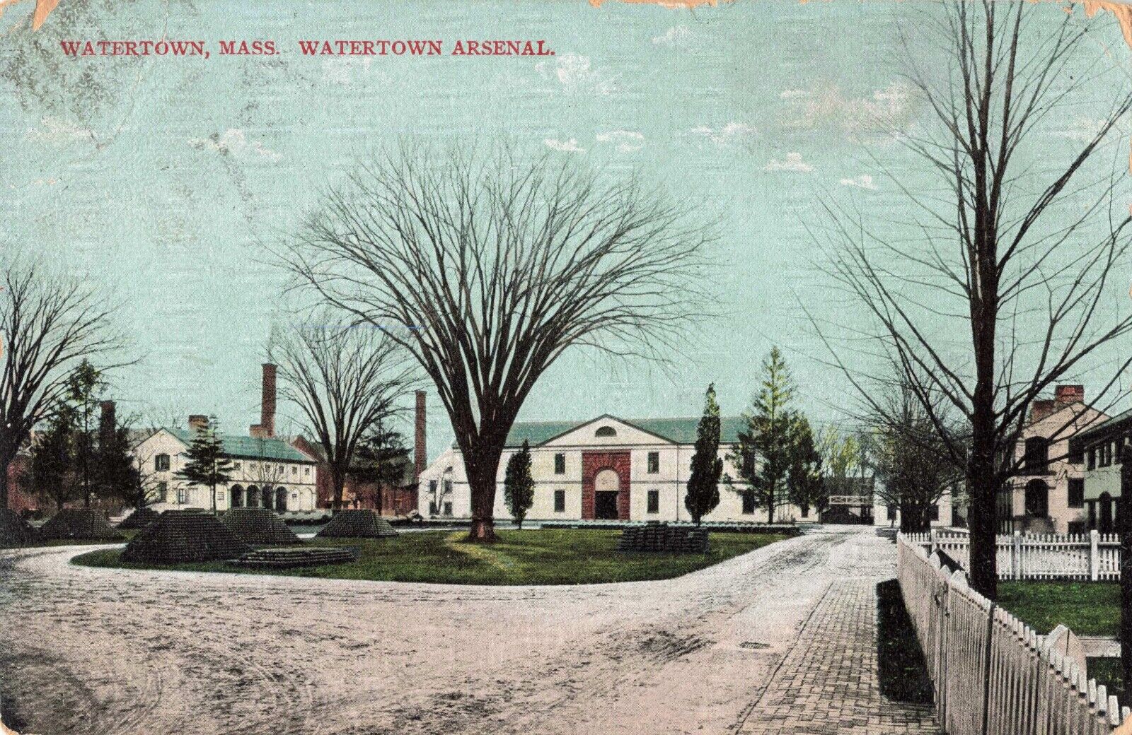 Watertown Arsenal Watertown Massachusetts MA c1910 Postcard