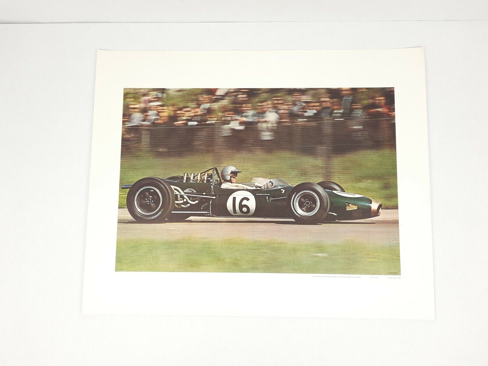 Vintage Jack Brabham in Repco Formula 1 Car Dutch Grand Prix Print Road & Track 