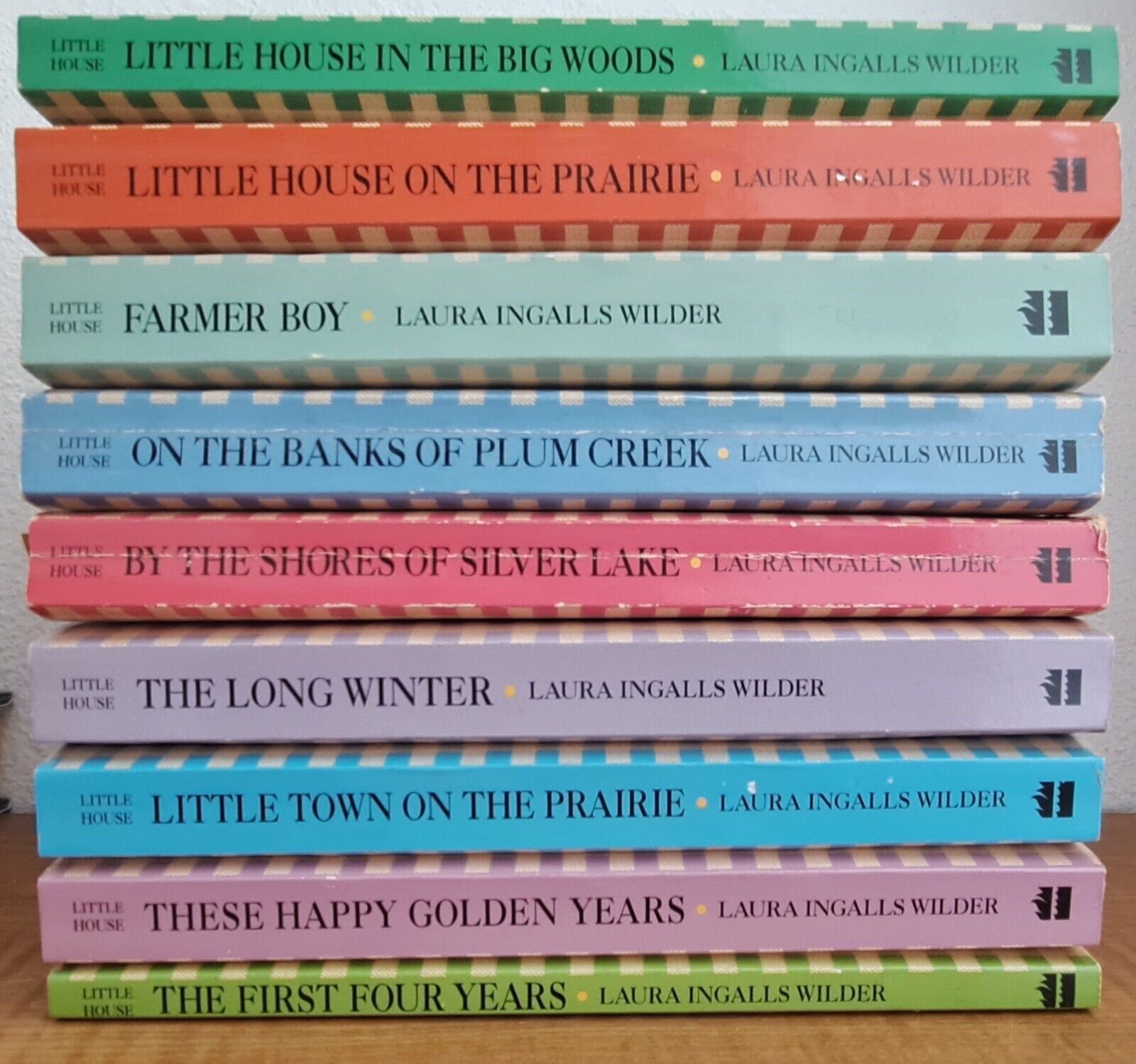COMPLETE SET (1-9) LITTLE HOUSE ON THE PRAIRIE BOOKS by LAURA INGALLS WILDER