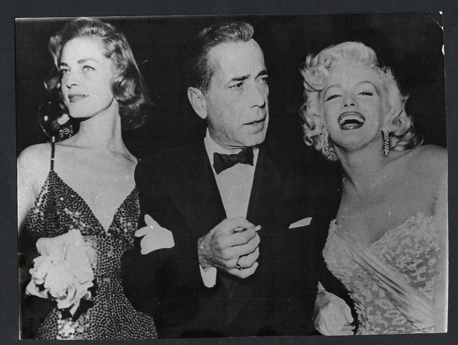 MARILYN MONROE, LAUREN BACALL, Humphrey Bogart VINTAGE ORIGINAL PHOTO
